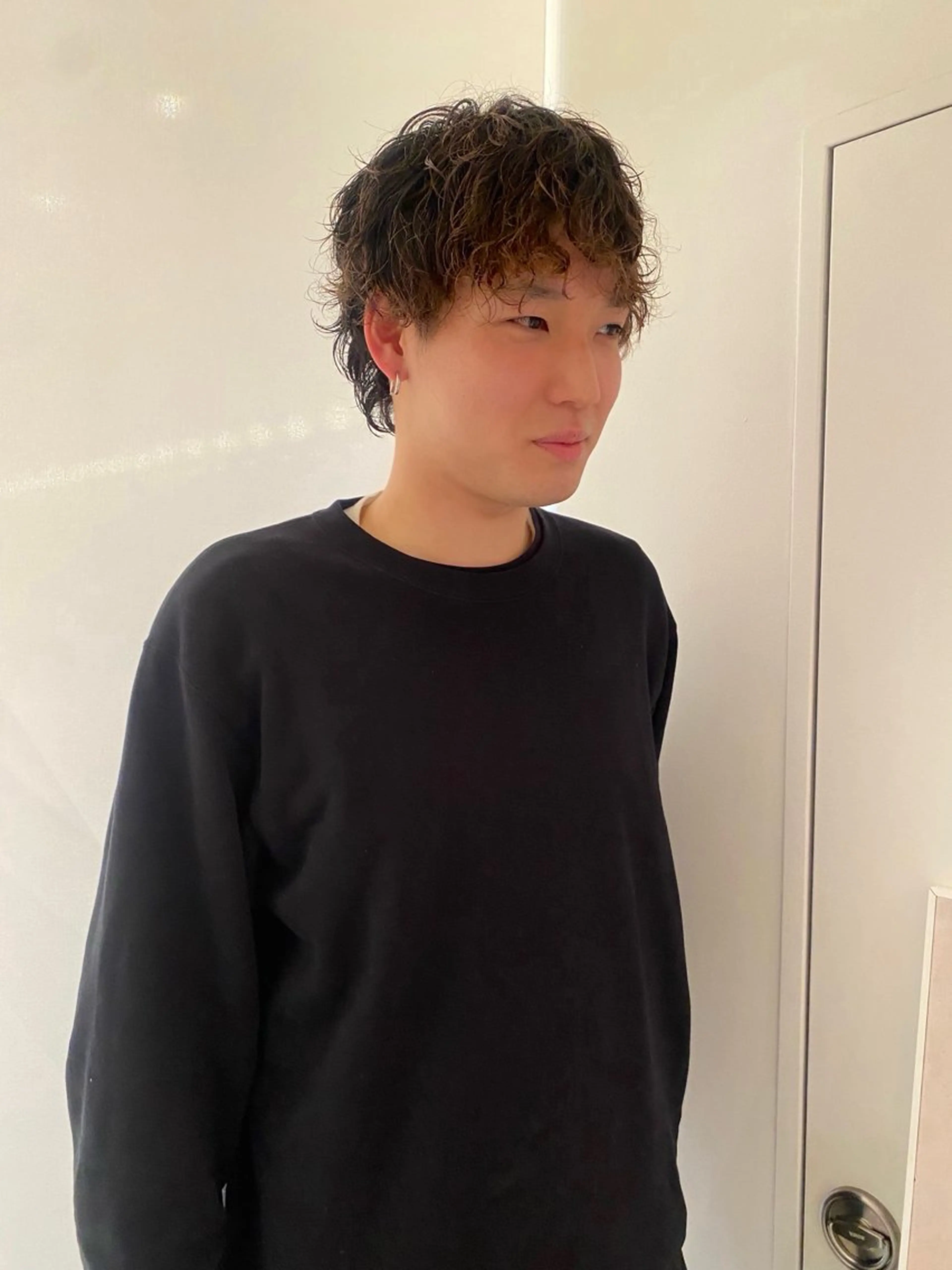 パーマ メンズ カット パーマ riria/ボブ /透明感カラー🎀のヘアスタイル