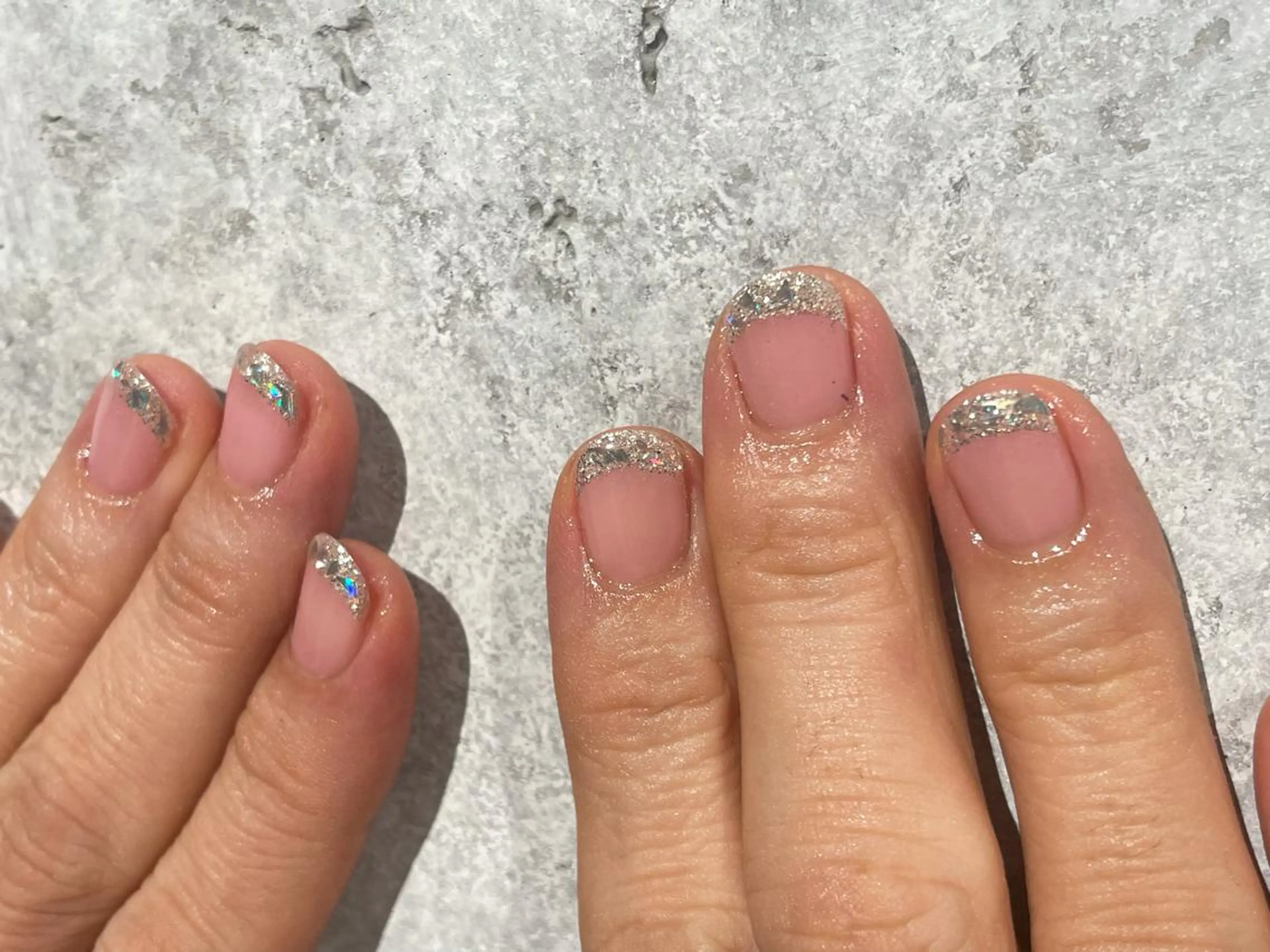 ネイル フレンチネイル ガラスフレンチ Classy: Mizukiのネイルデザイン