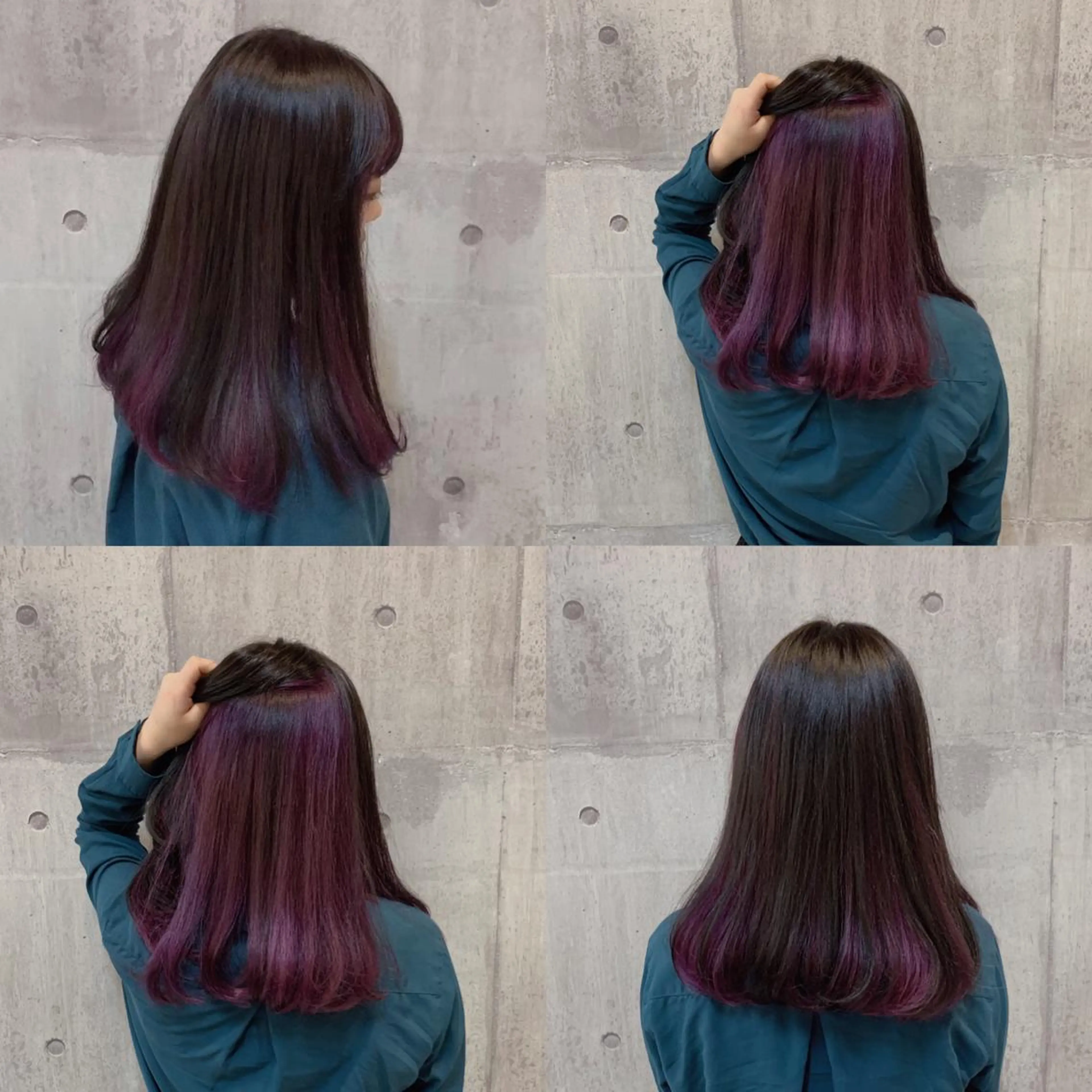 セミロング カラー ブリーチ インナーカラー いとう りょうたのヘアスタイル