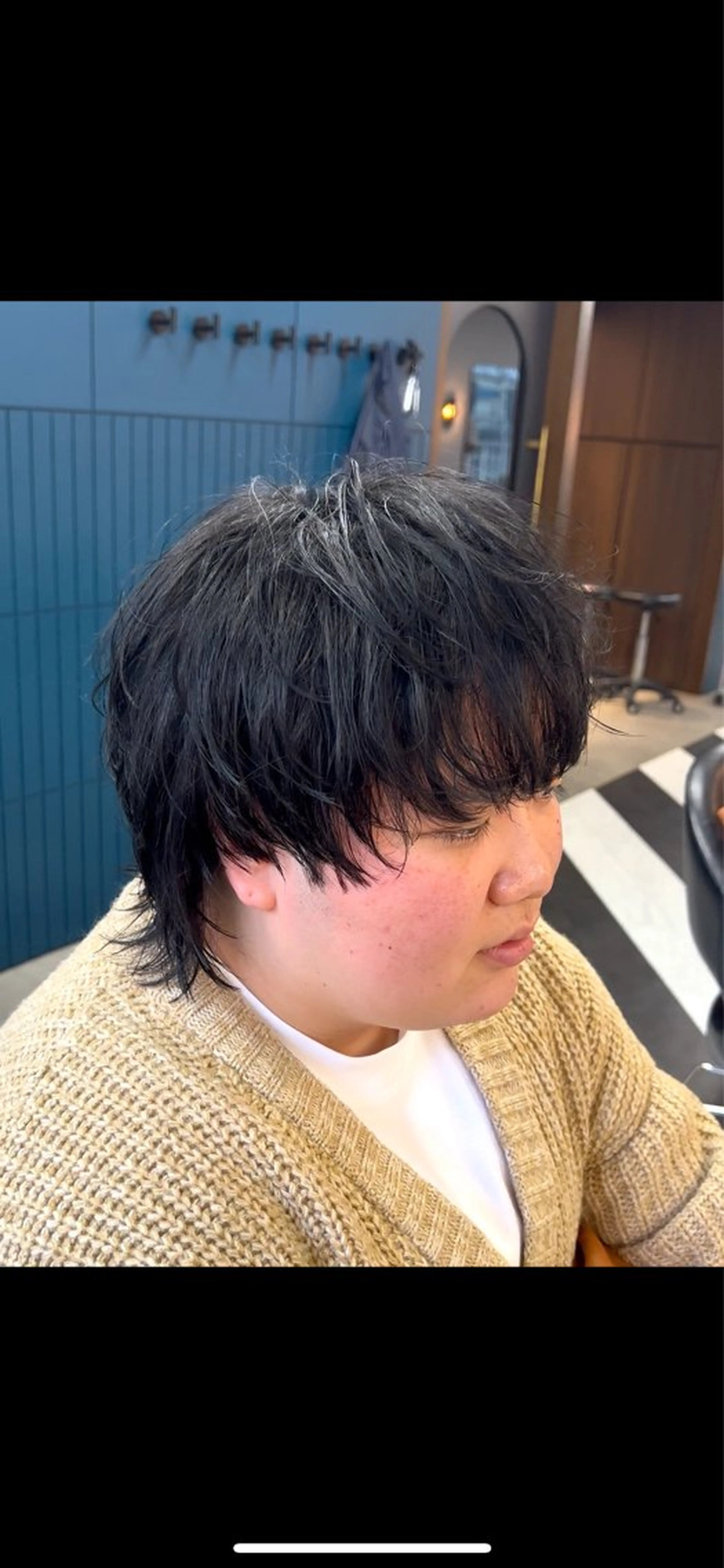 ミディアム カラー パーマ ヘアアレンジ メンズ 伊藤 陸のヘアスタイル