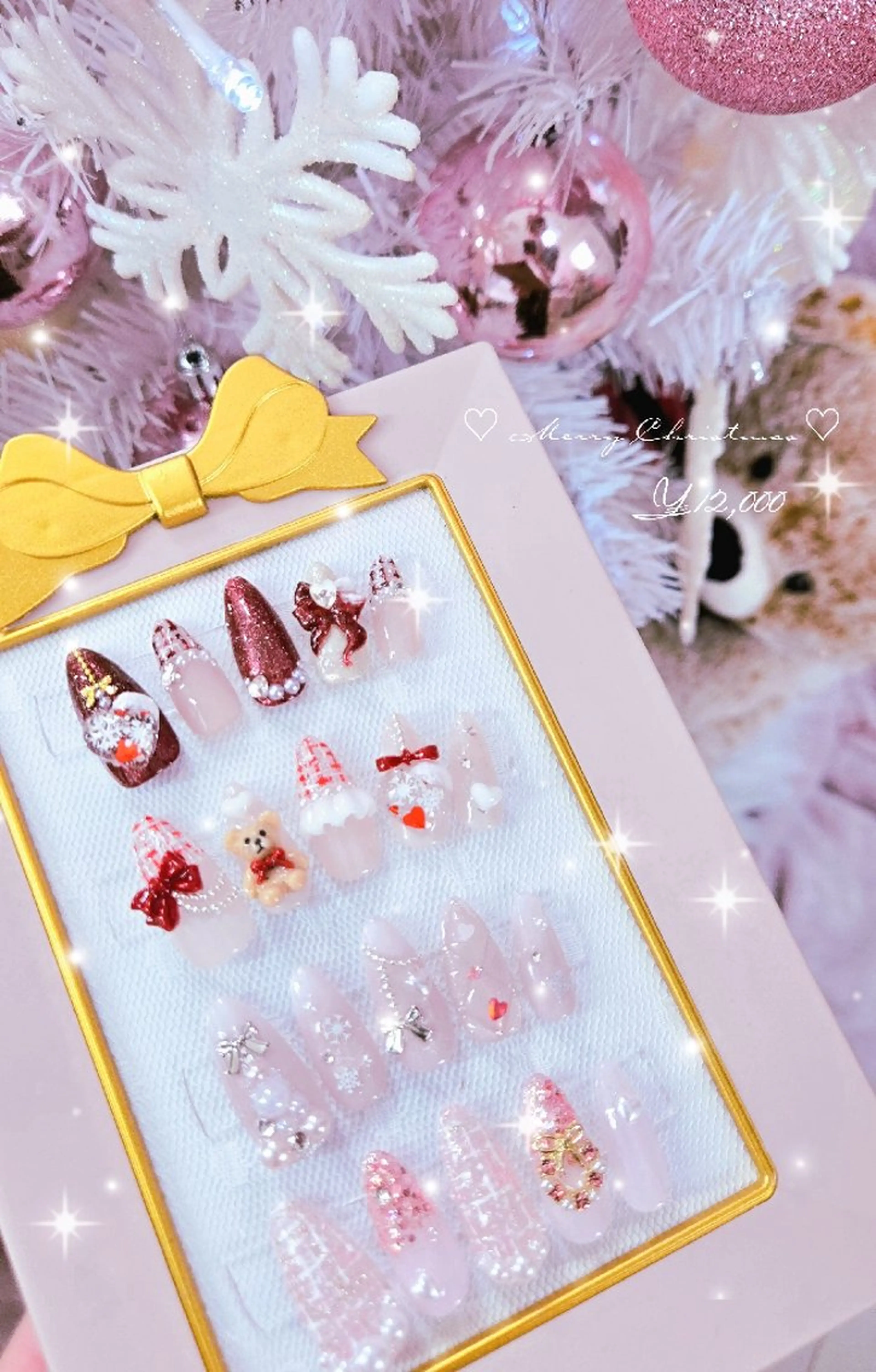 ネイル ツイードネイル 冬ネイル クリスマス miliy nail 🎀上尾のネイルデザイン