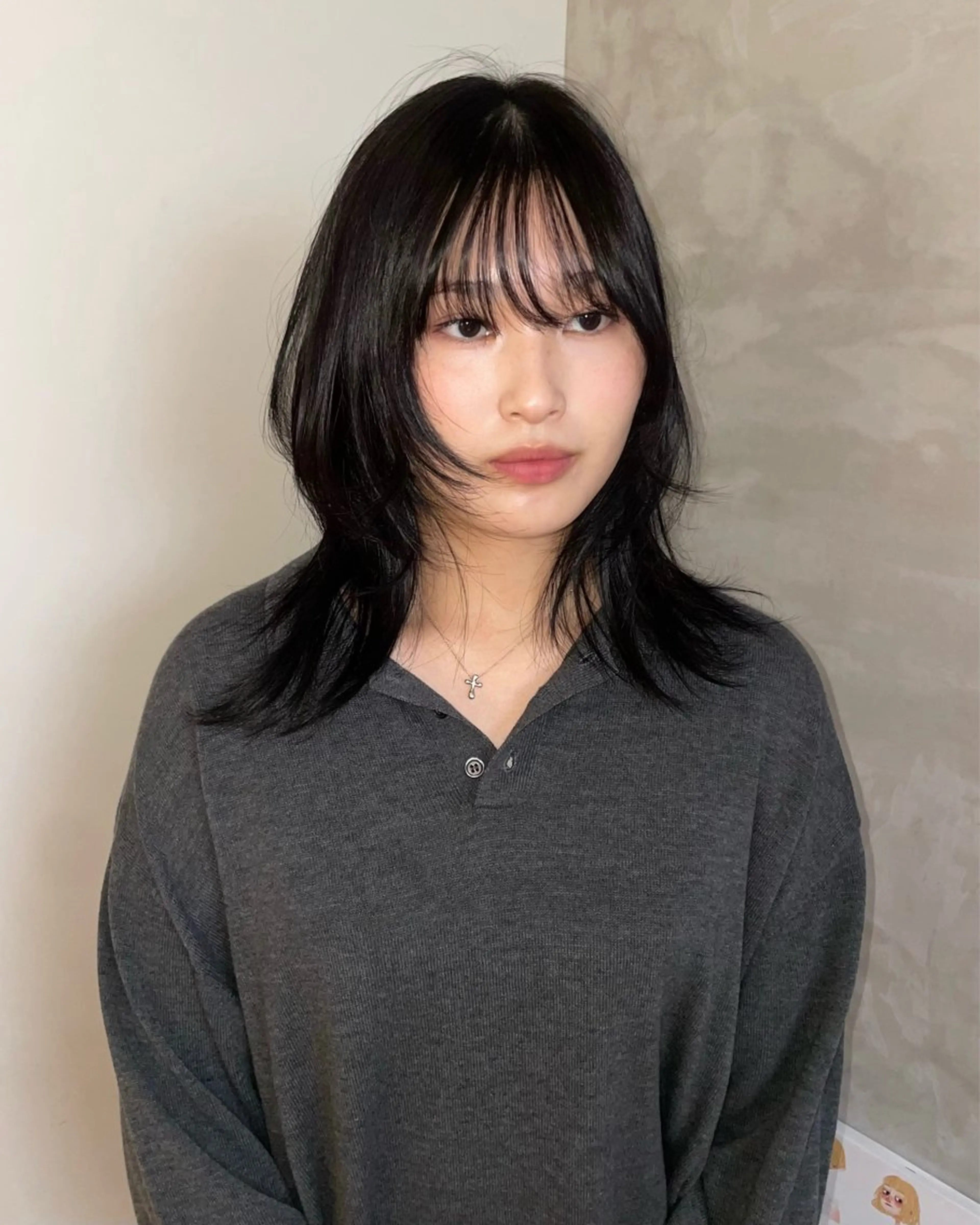 セミロング カット ヘアカラー トリートメント sachi / tsunaguのヘアスタイル