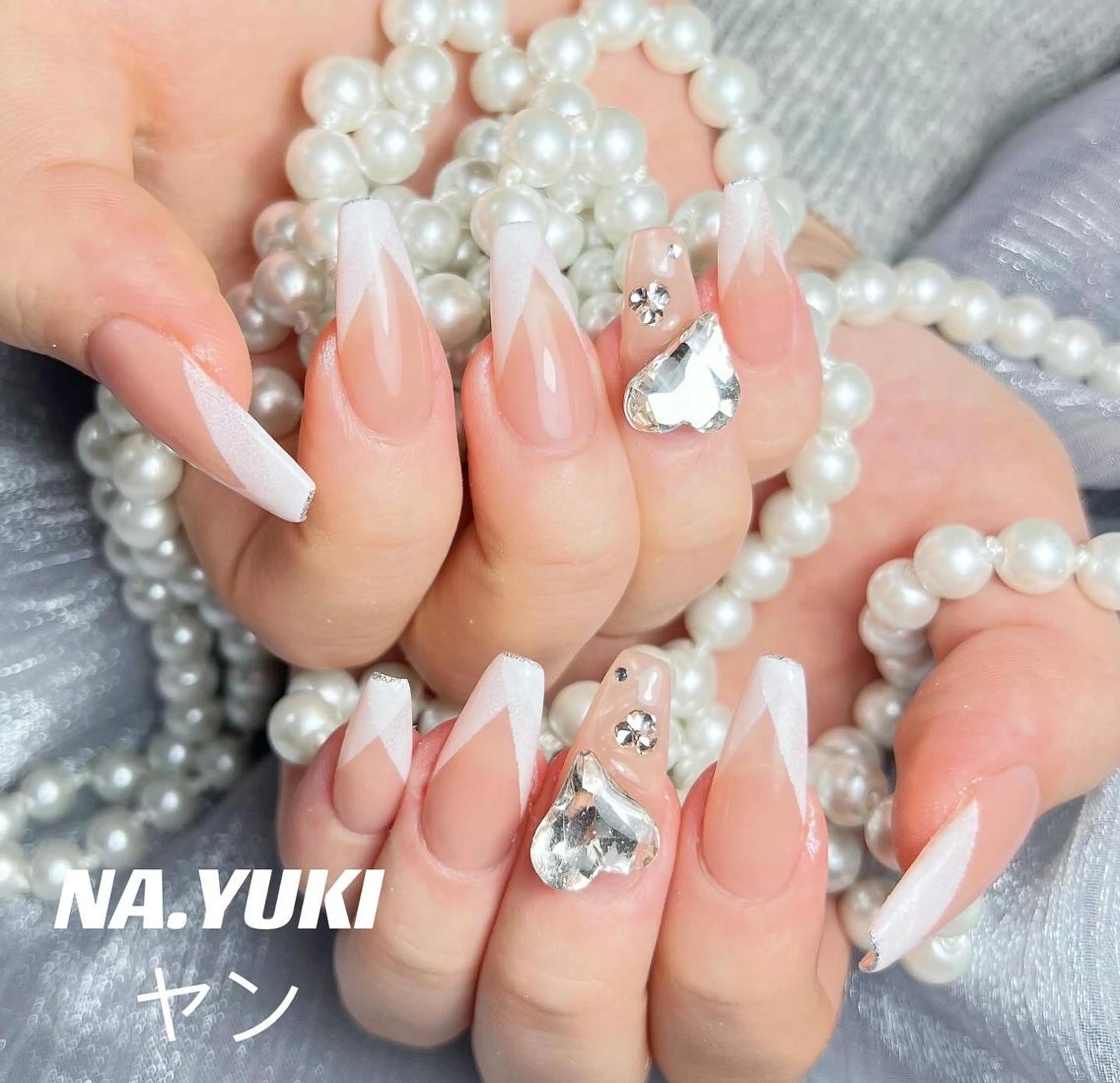 ネイル ハート ハンドネイル 🎀 moo～ 🎀のネイルデザイン