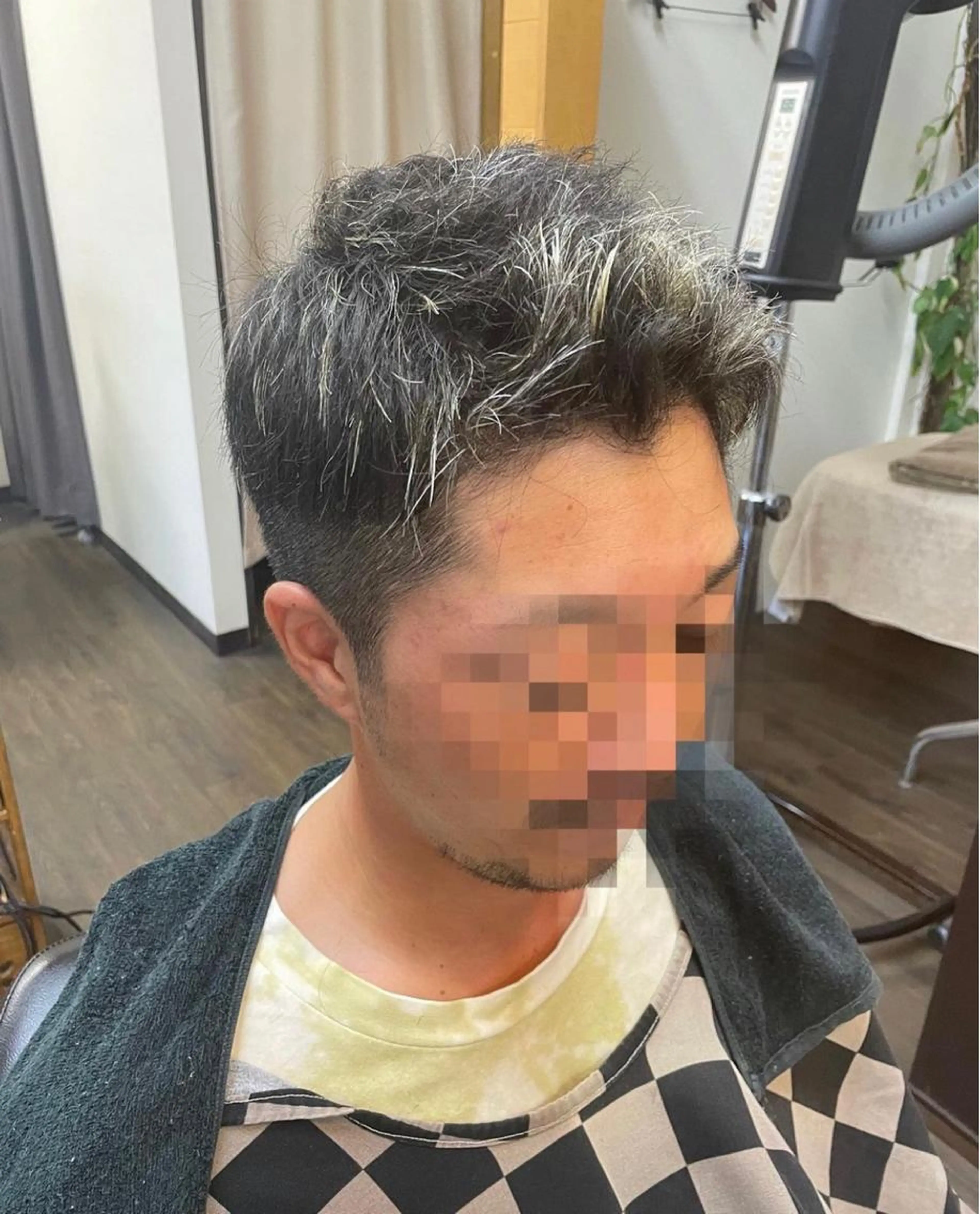 メンズハイライトメッシュ　平日のみ対応の写真