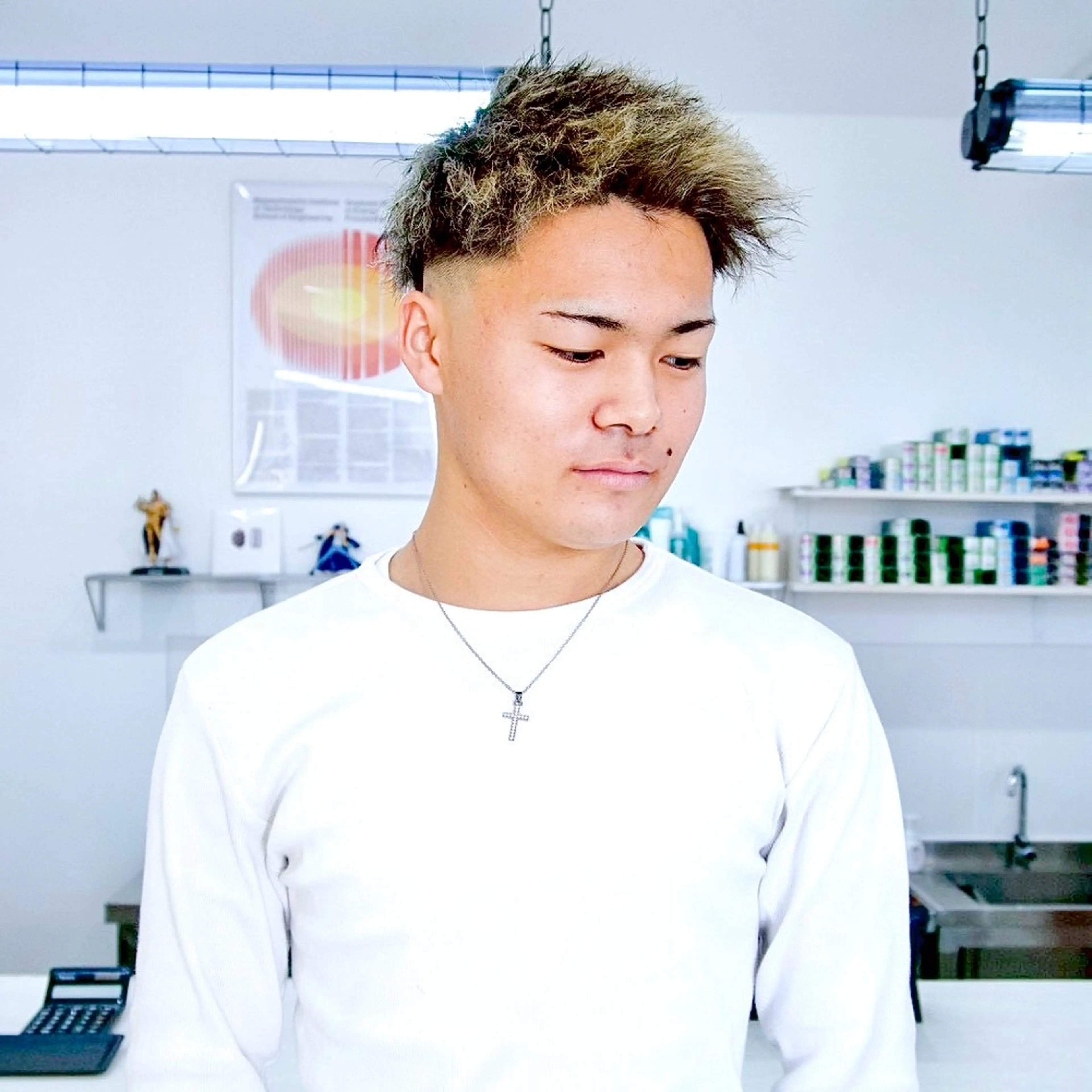 パーマ メンズ メンズメッシュ カット ヘアカラー パーマ 鈴木 七海のヘアスタイル