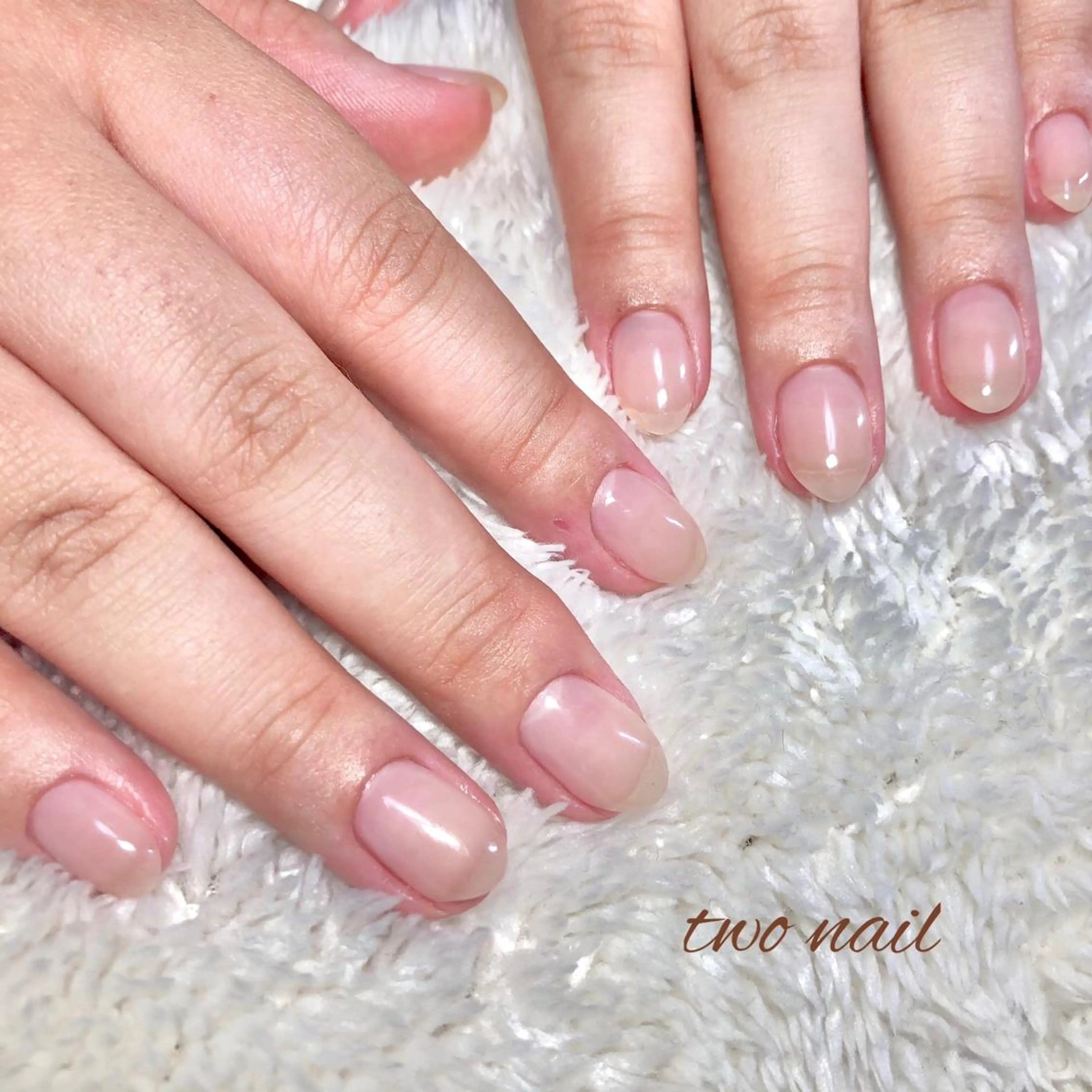 ネイル アートネイル フットネイル ハート ニュアンスネイル ホワイト ハンドネイル two nailのネイルデザイン