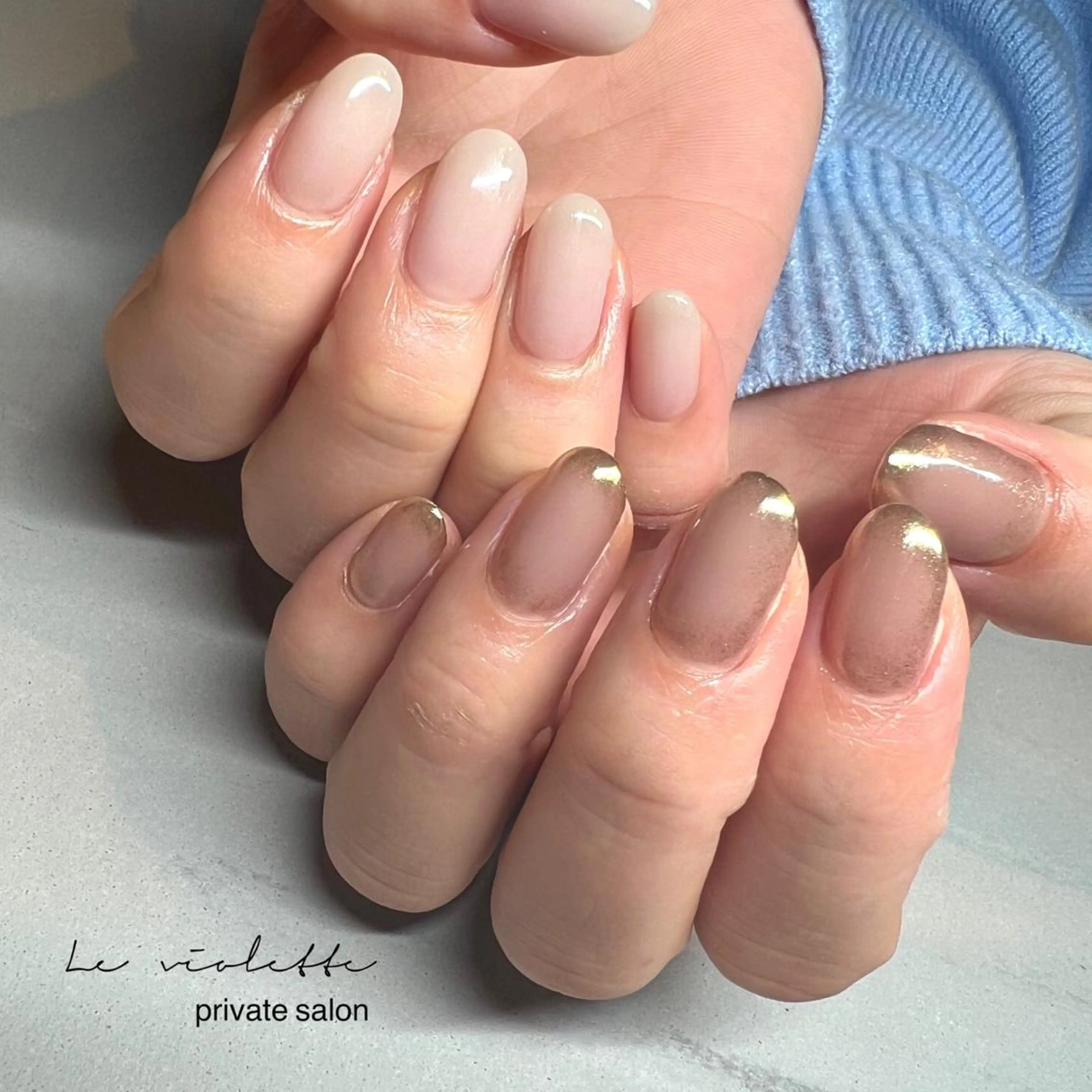 ネイル ミラーネイル ハンドネイル le violetteのネイルデザイン