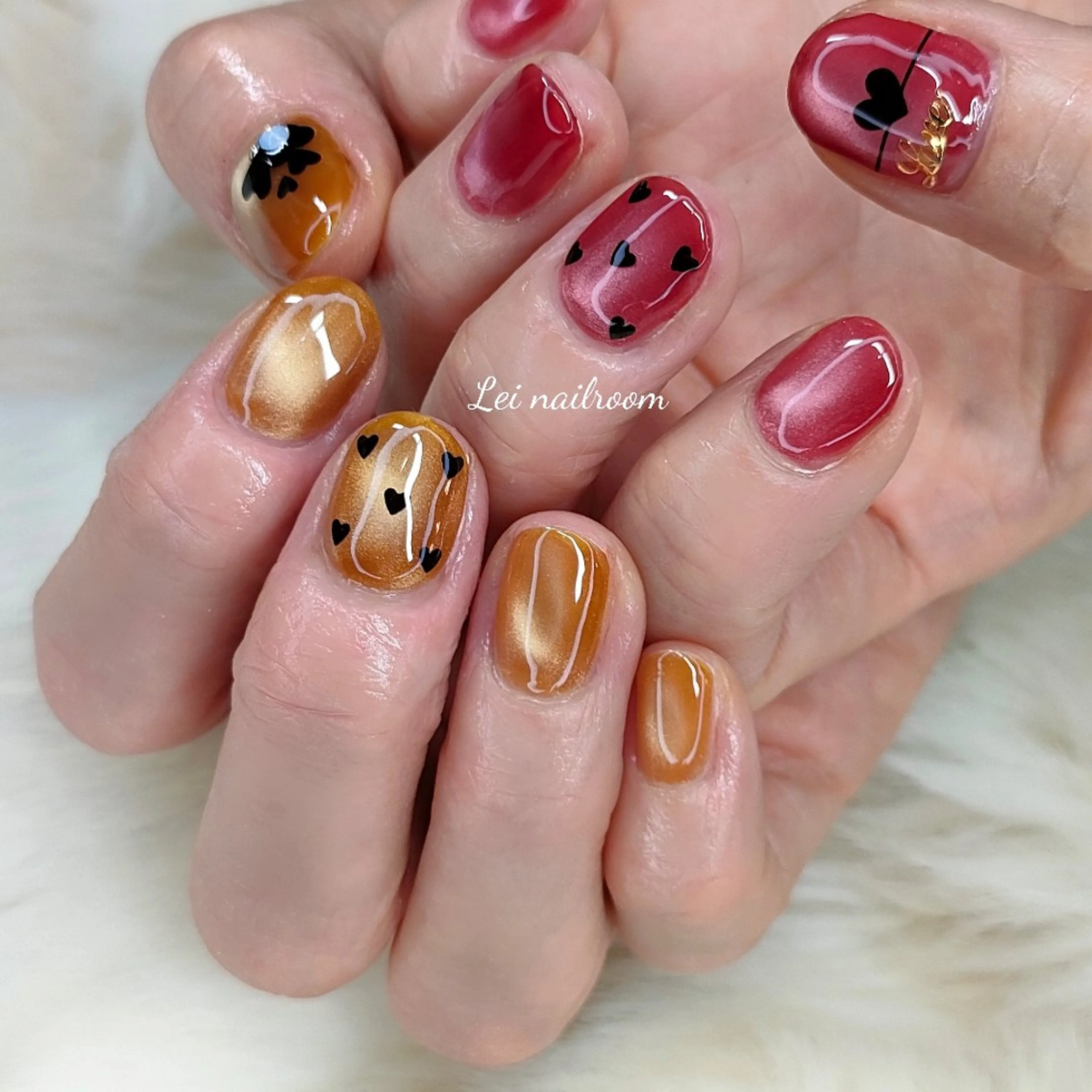 ネイル アートネイル マグネットネイル lei🌼 nailroomのネイルデザイン