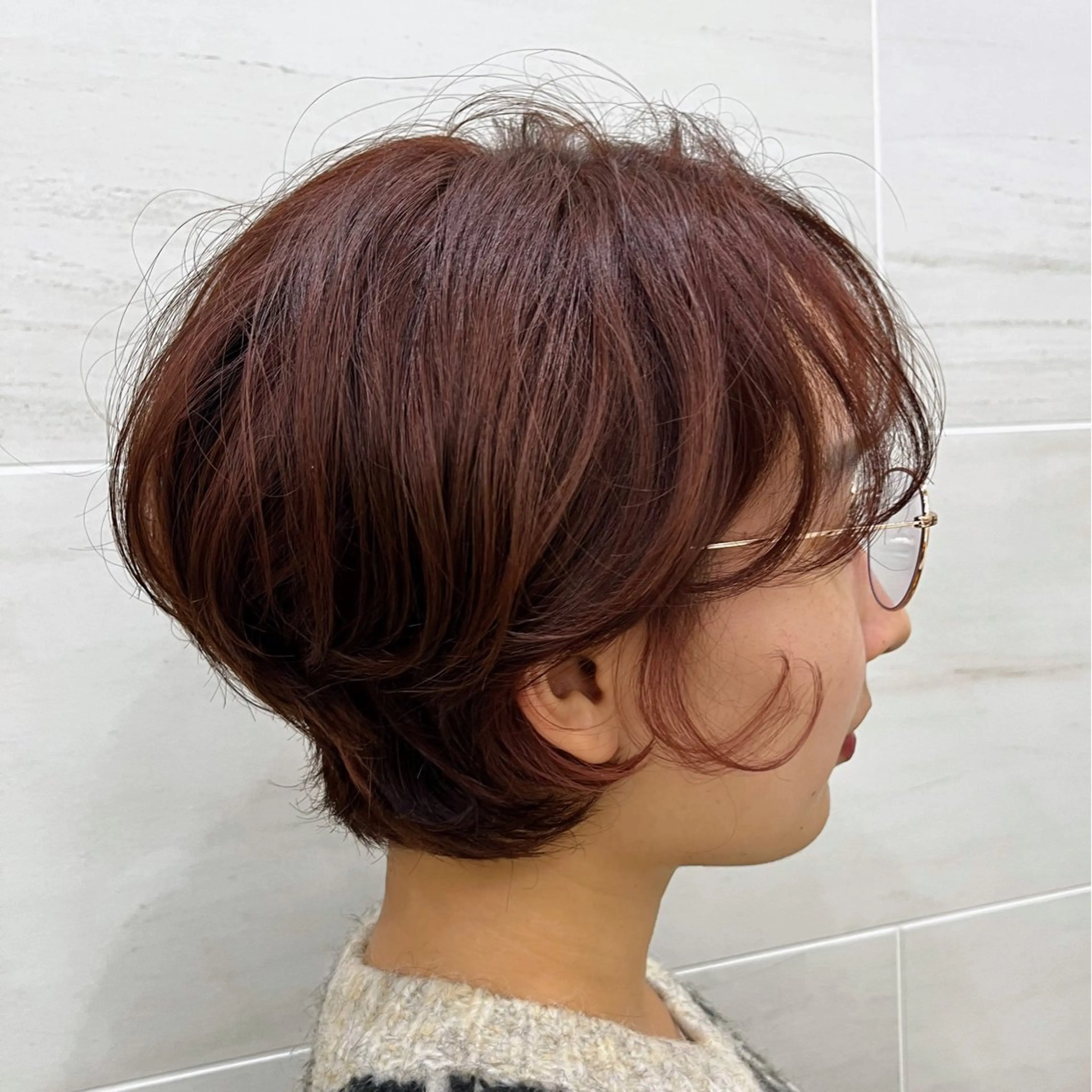 ショート パーマ ショートボブ ボブ 顔周りカット レイヤーカット ショートヘア 押上/ショート・ボブ /パーマ/山口卓朗のヘアスタイル