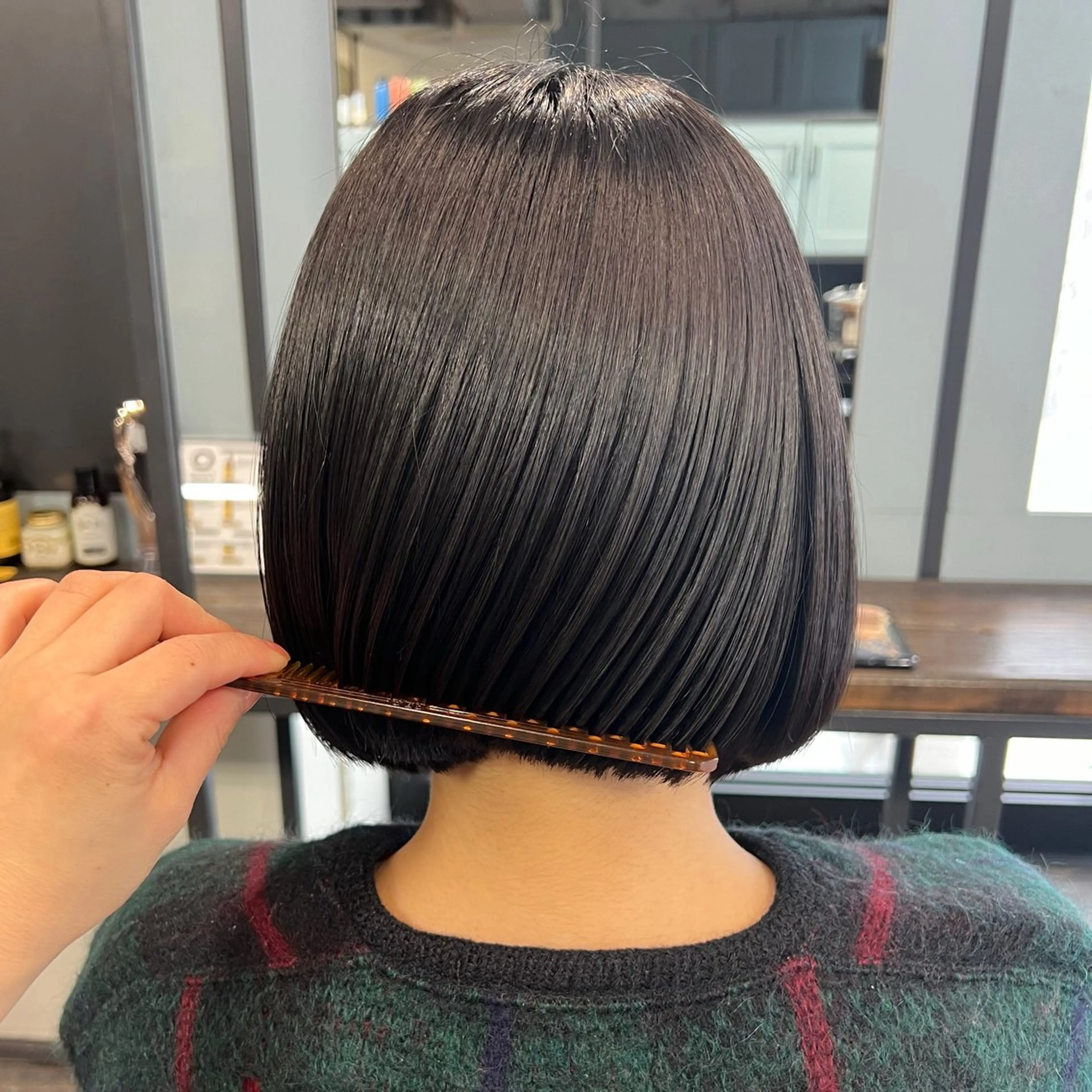 ミディアム ボブ カット 💘札幌クロスパーマ 髪質改善💘rinaのヘアスタイル