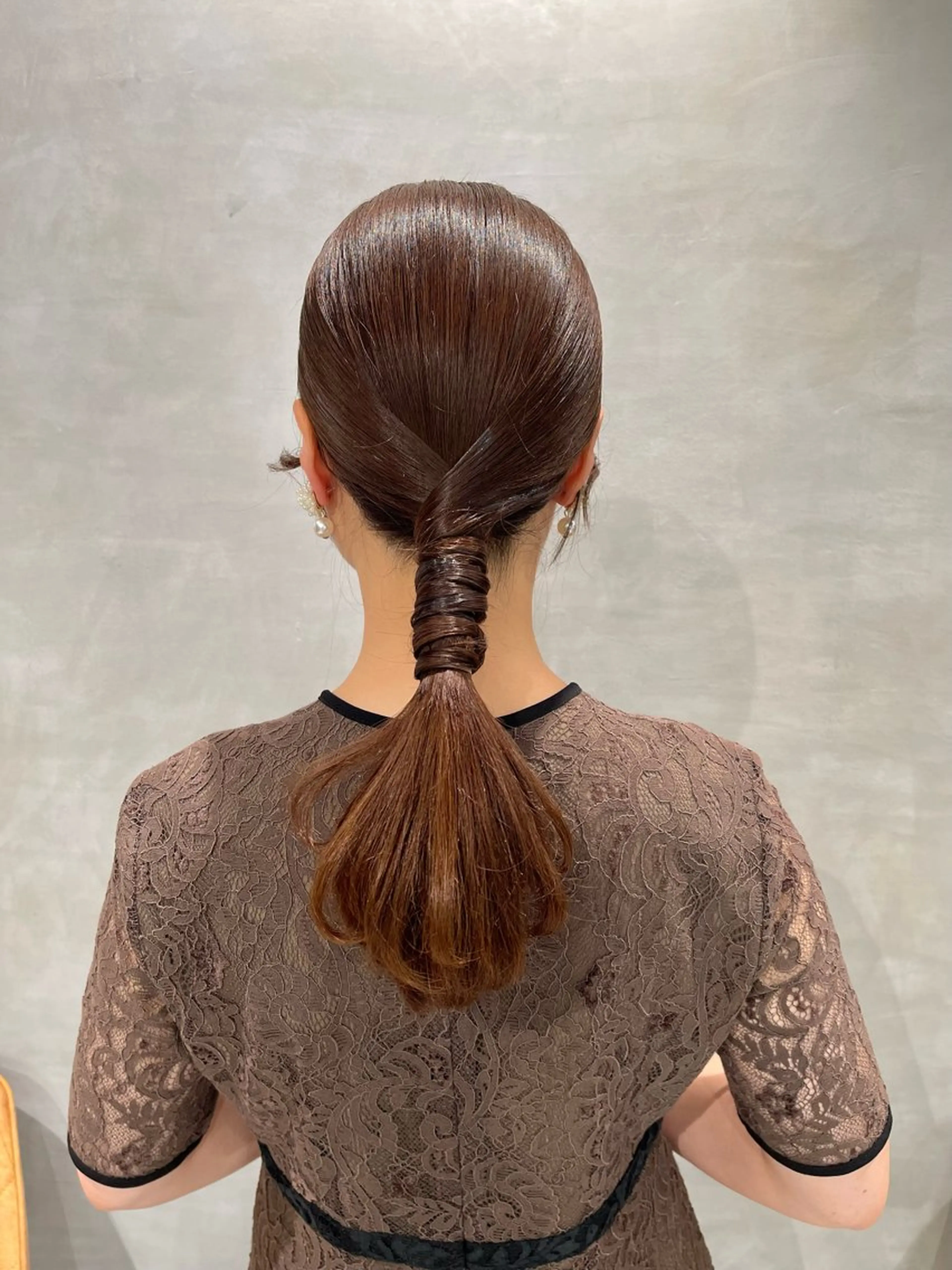 ヘアアレンジ ポニーテール 結婚式・ブライダル 卒業式のヘアスタイル ヘアセット charm《銀座》 ヘアセット/縮毛矯正のヘアスタイル