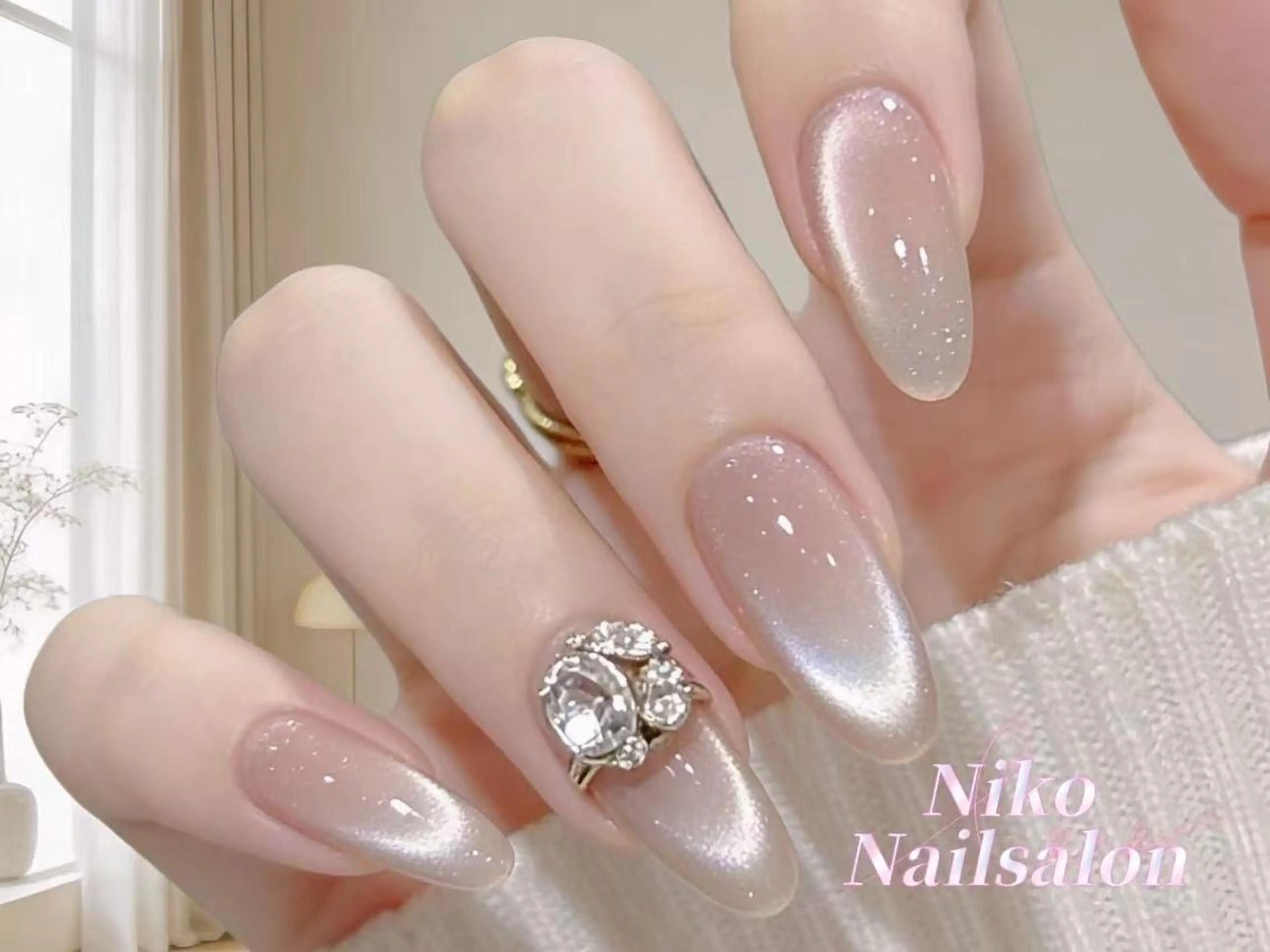 ネイル 長さ出し フットネイル フレンチネイル ジェルネイル ガラスフレンチ Nikoネイルサロン 本八幡店のネイルデザイン