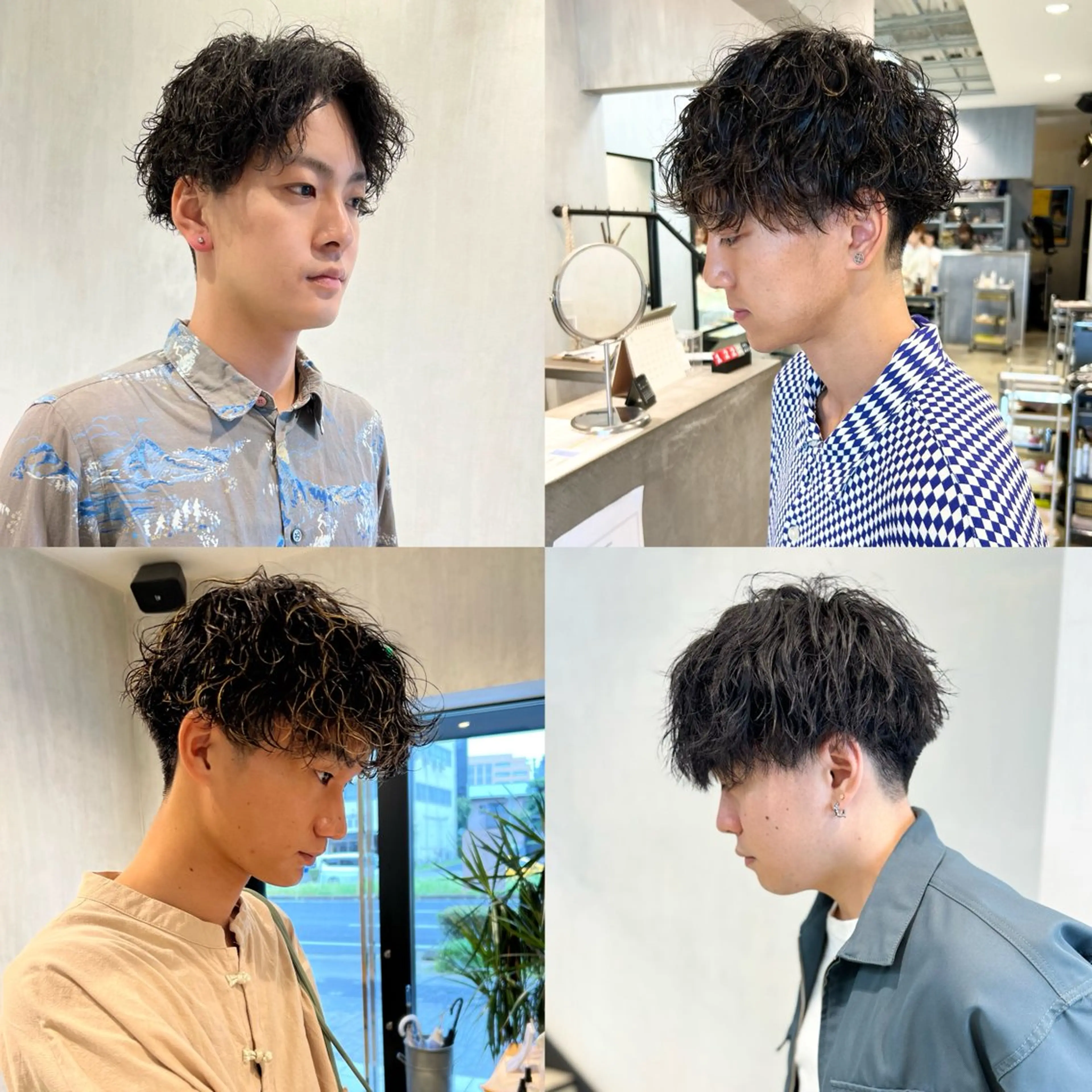 パーマ メンズ カット パーマ メンズパーマ/フェ ザーパーマ/古川晴輝のヘアスタイル