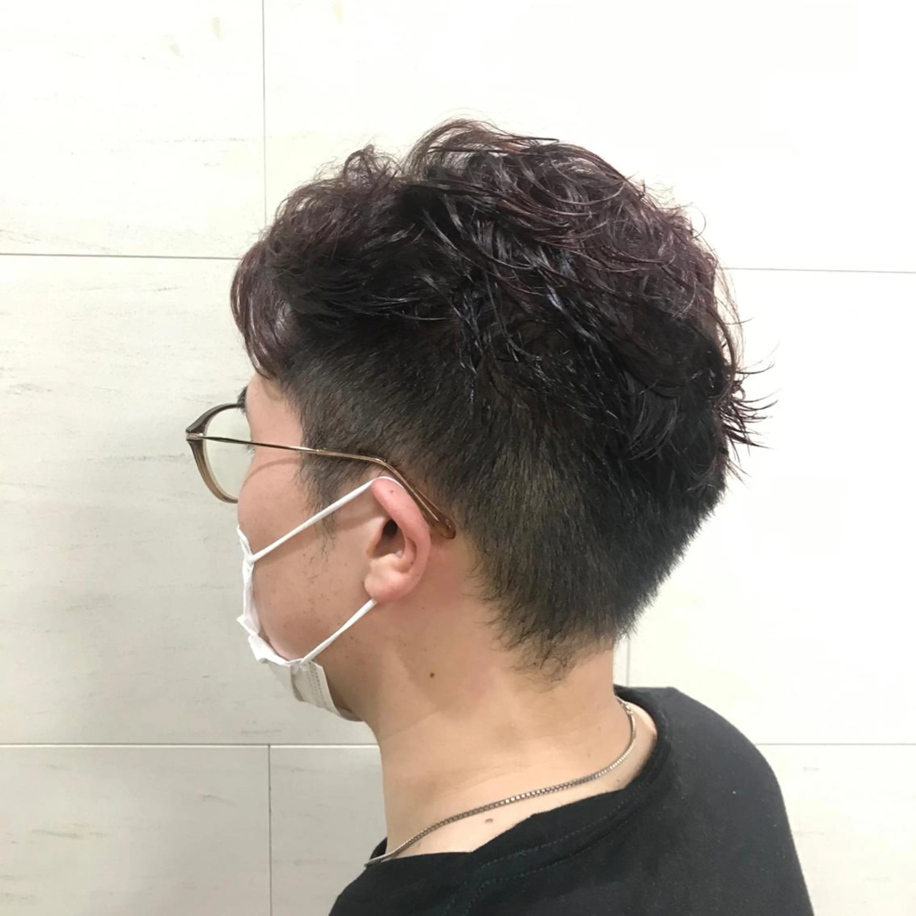 ショート カラー メンズ ブラウンカラー レッドカラー レッドブラウン 茅ヶ崎パーマ特化/ スパイラル/ハルキのヘアスタイル