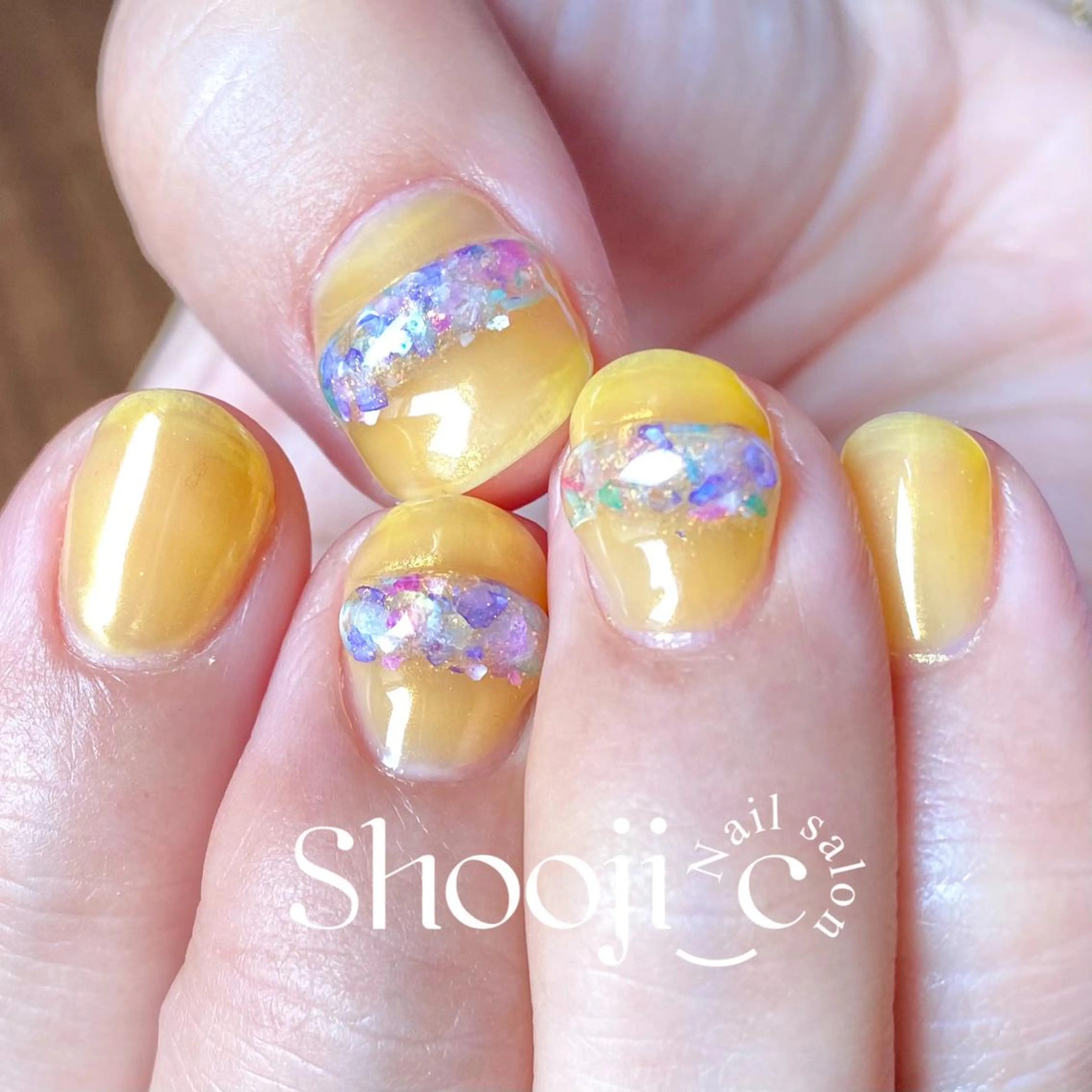 ネイル アートネイル クリアネイル キラキラネイル ミラーネイル ニュアンスネイル Shooji_c Nail salonのネイルデザイン