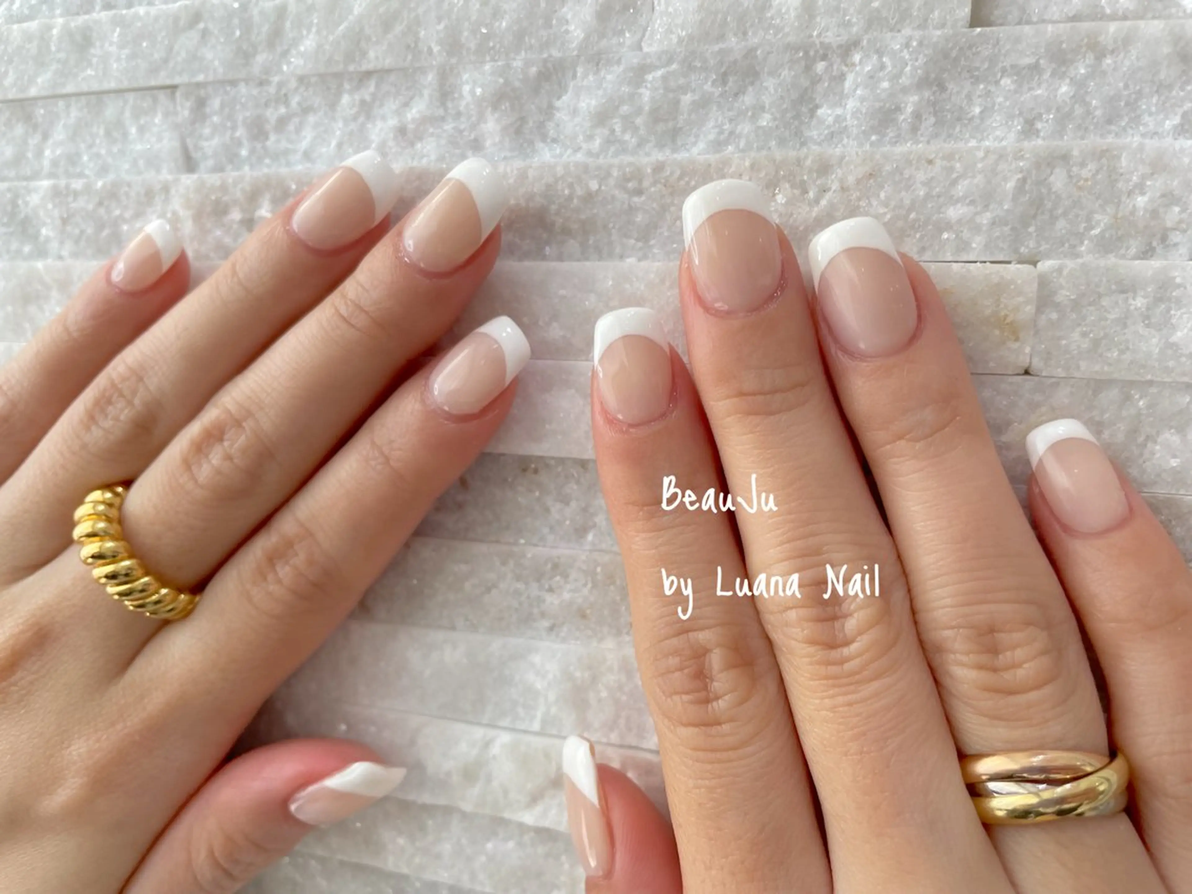 ネイル フレンチネイル ワンカラーネイル ハンドネイル BeauJu by Luana Nailのネイルデザイン