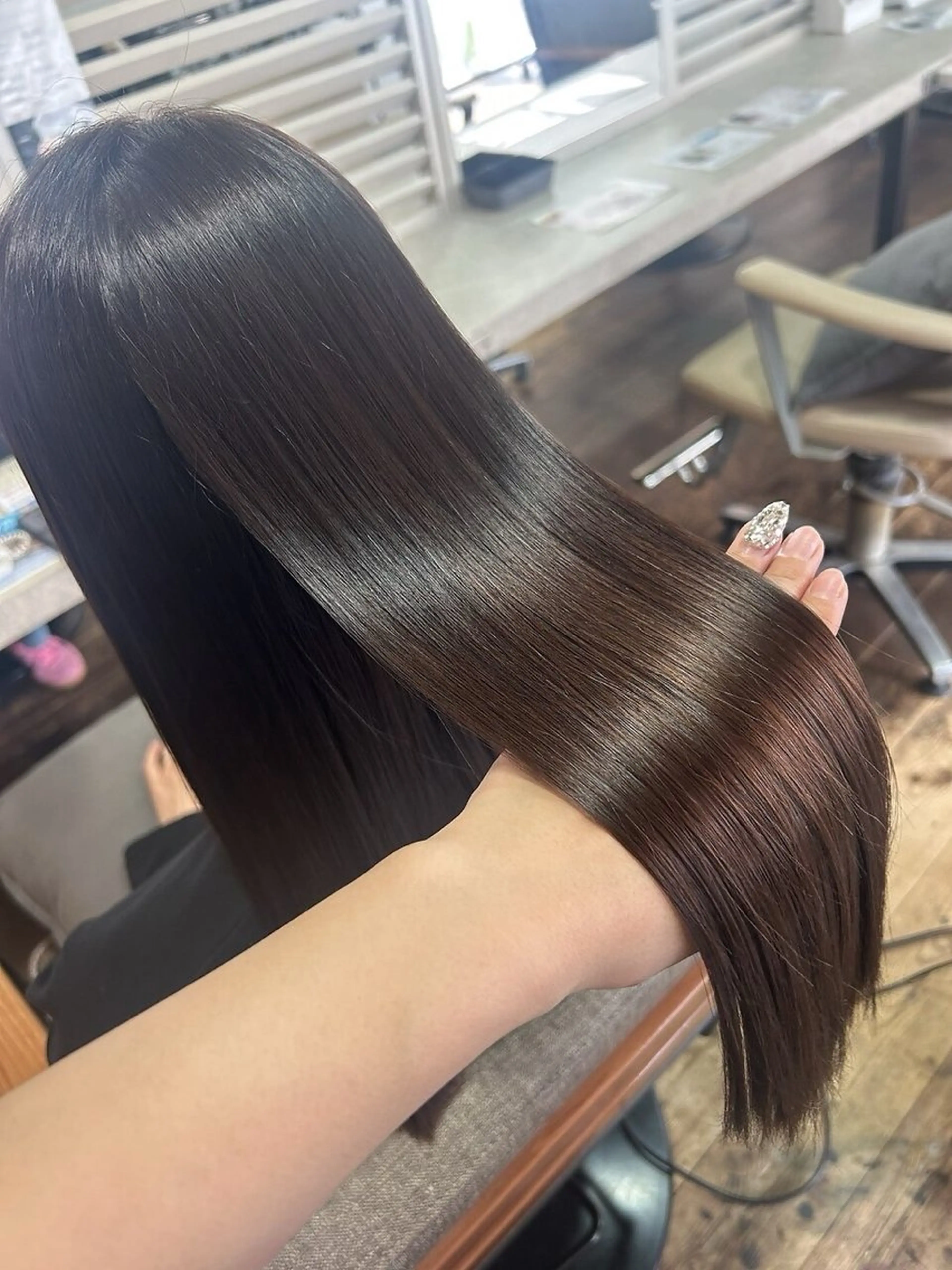 ロング カラー パーマ ブリーチ 髪質改善 ロング トリートメント 酸性ストレート 💎髪質改善専門 jewel boxのヘアスタイル