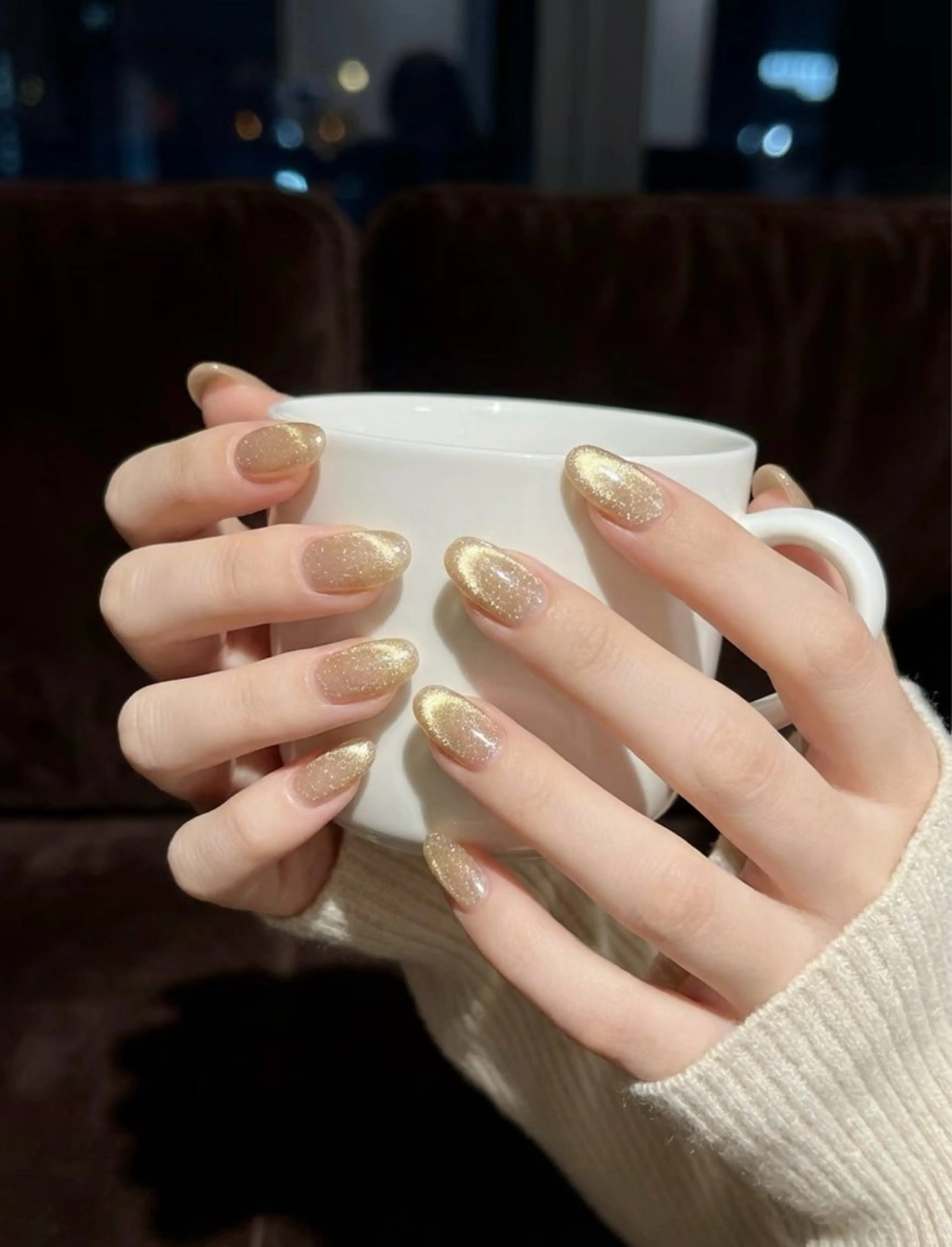 ネイル アートネイル オーロラネイル クリアネイル 長さ出し フレンチネイル ハンドネイル 佐藤 笹のネイルデザイン