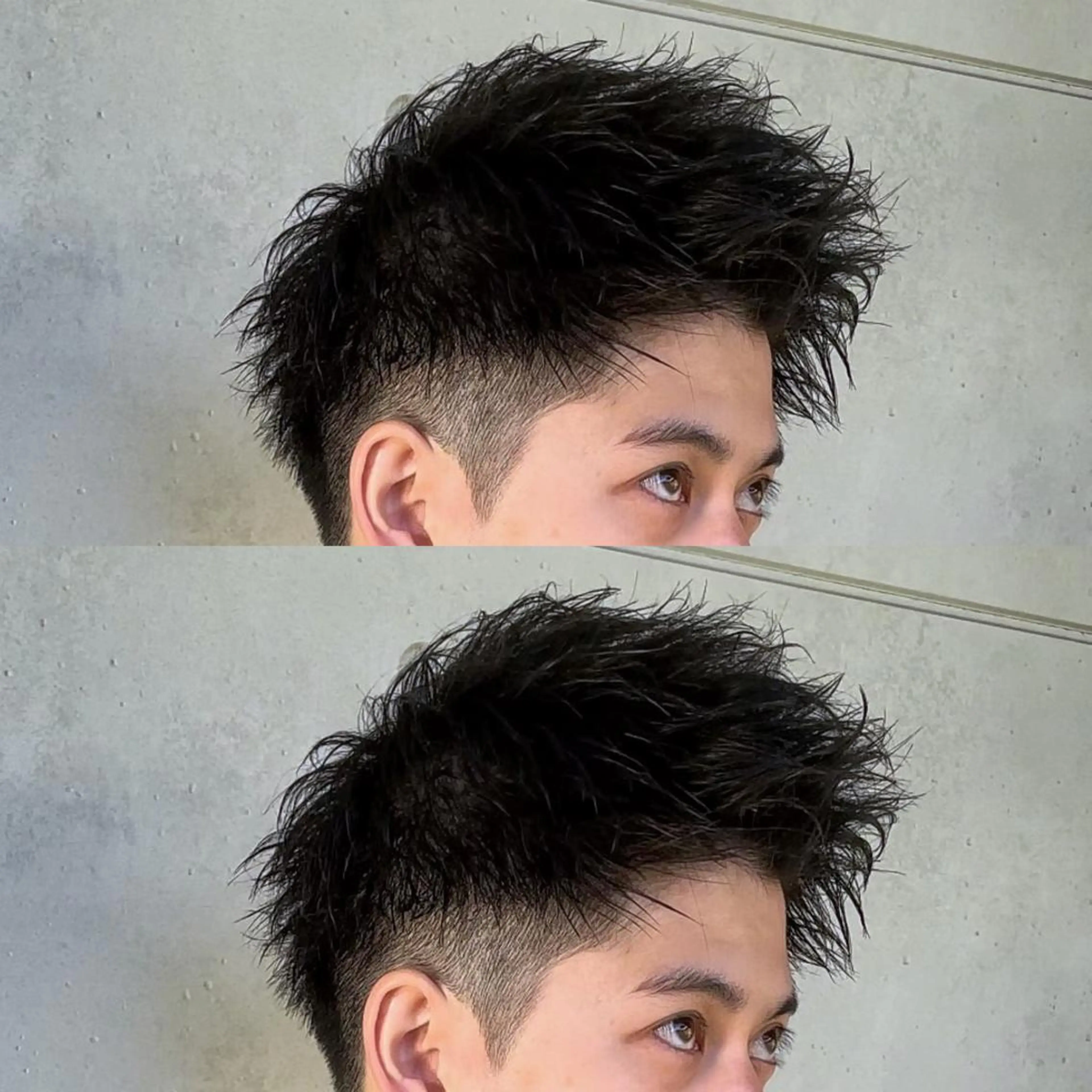 ショート パーマ メンズ アップバング メンズパーマ ショートヘア ニュアンスパーマ メンズヘア特化 崎田 成人のヘアスタイル