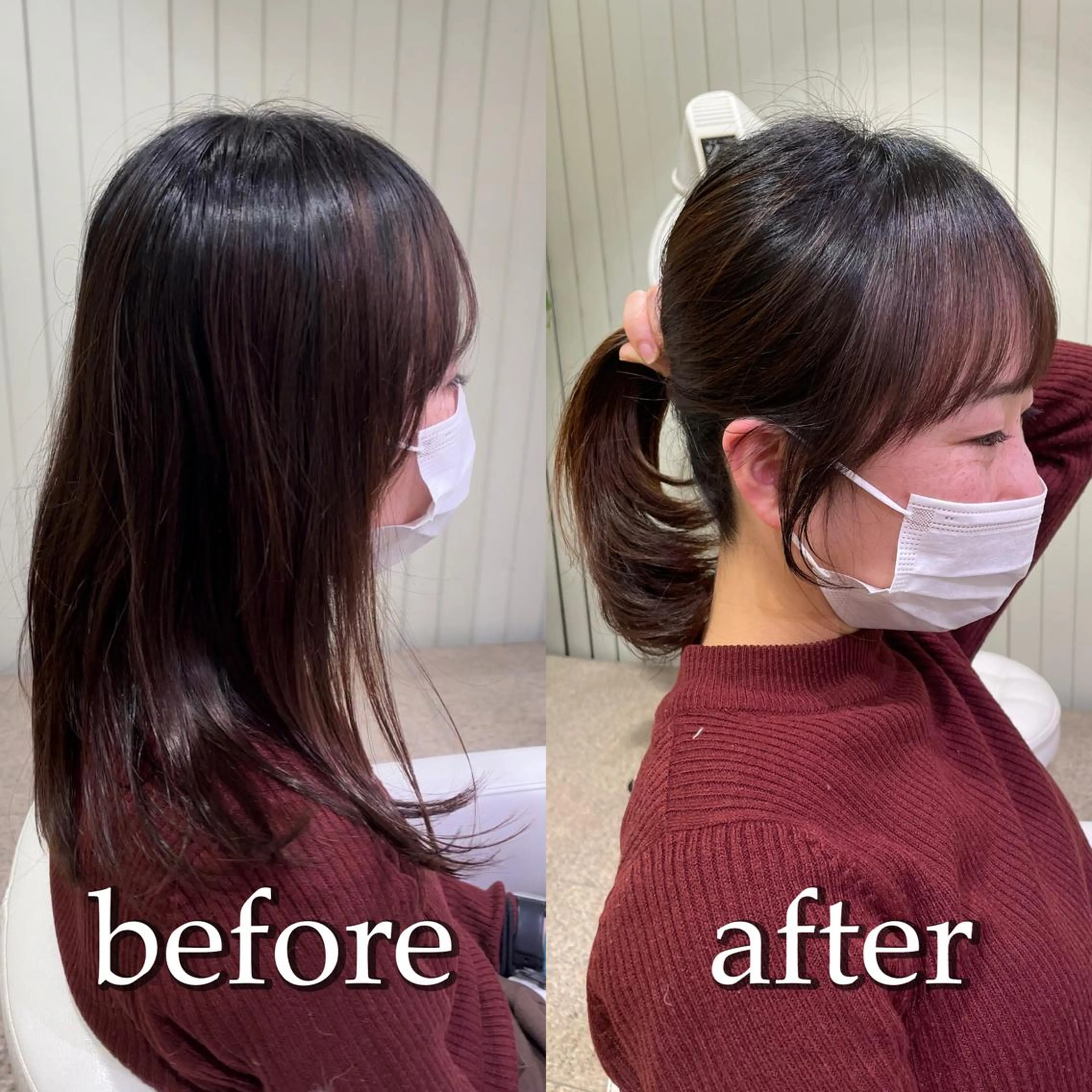 セミロング 似合わせカット 迫留由弥のヘアスタイル