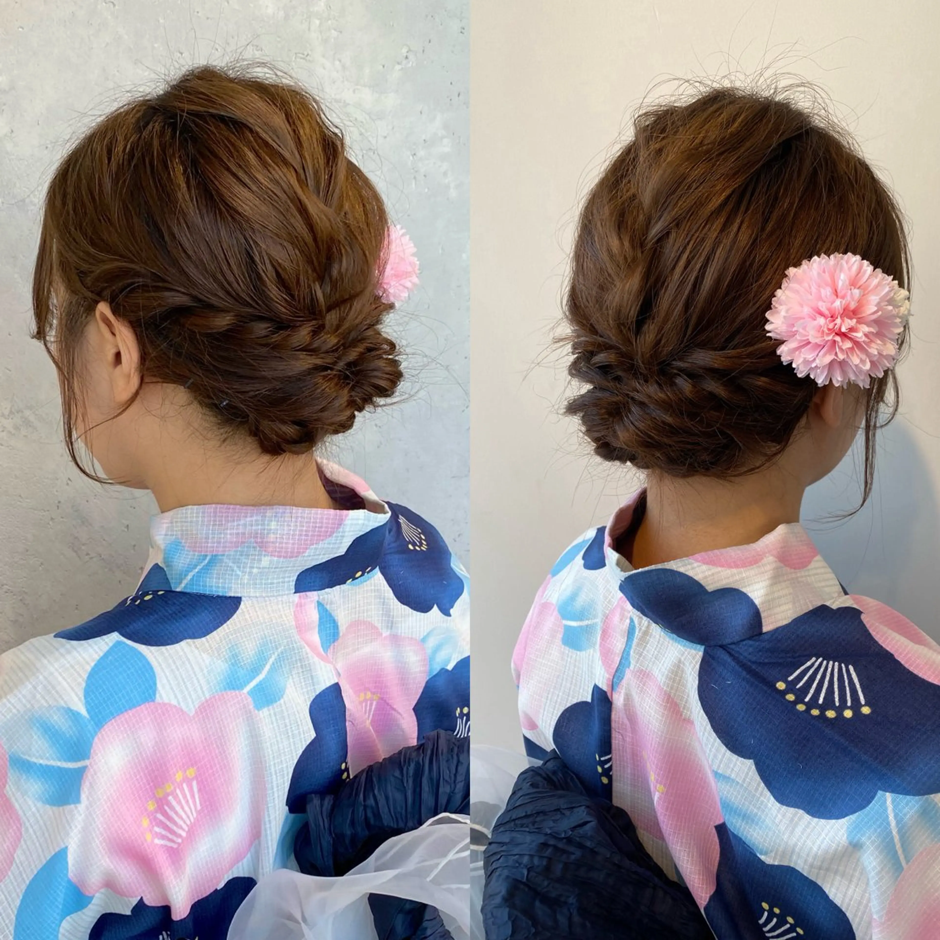 ヘアアレンジ 浴衣 レイヤーカット✂︎池 袋個室サロンkumaのヘアスタイル