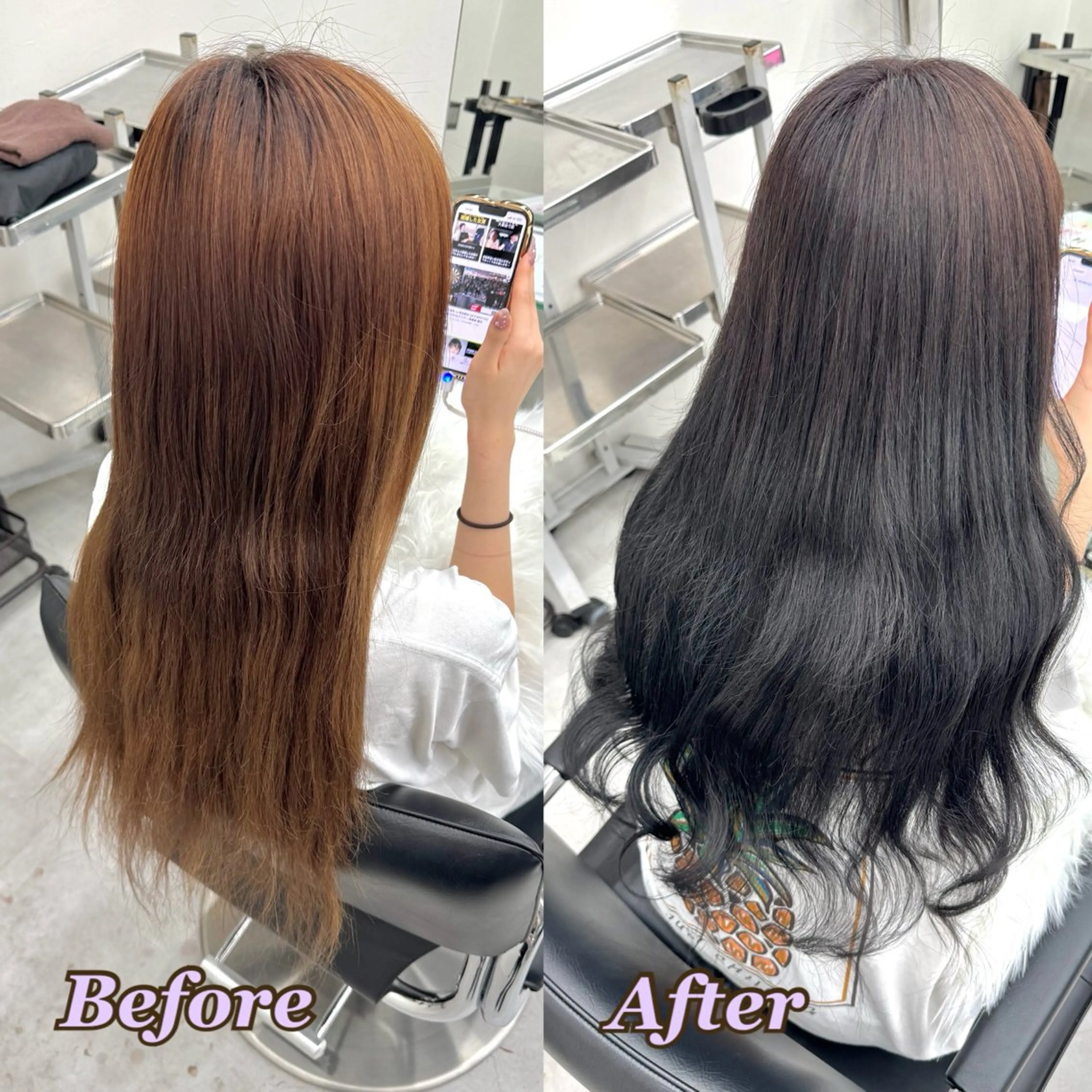 カラー ヘアカラー ヘアメ🎀推しカラー 🥣横浜/しほ🧸のヘアスタイル