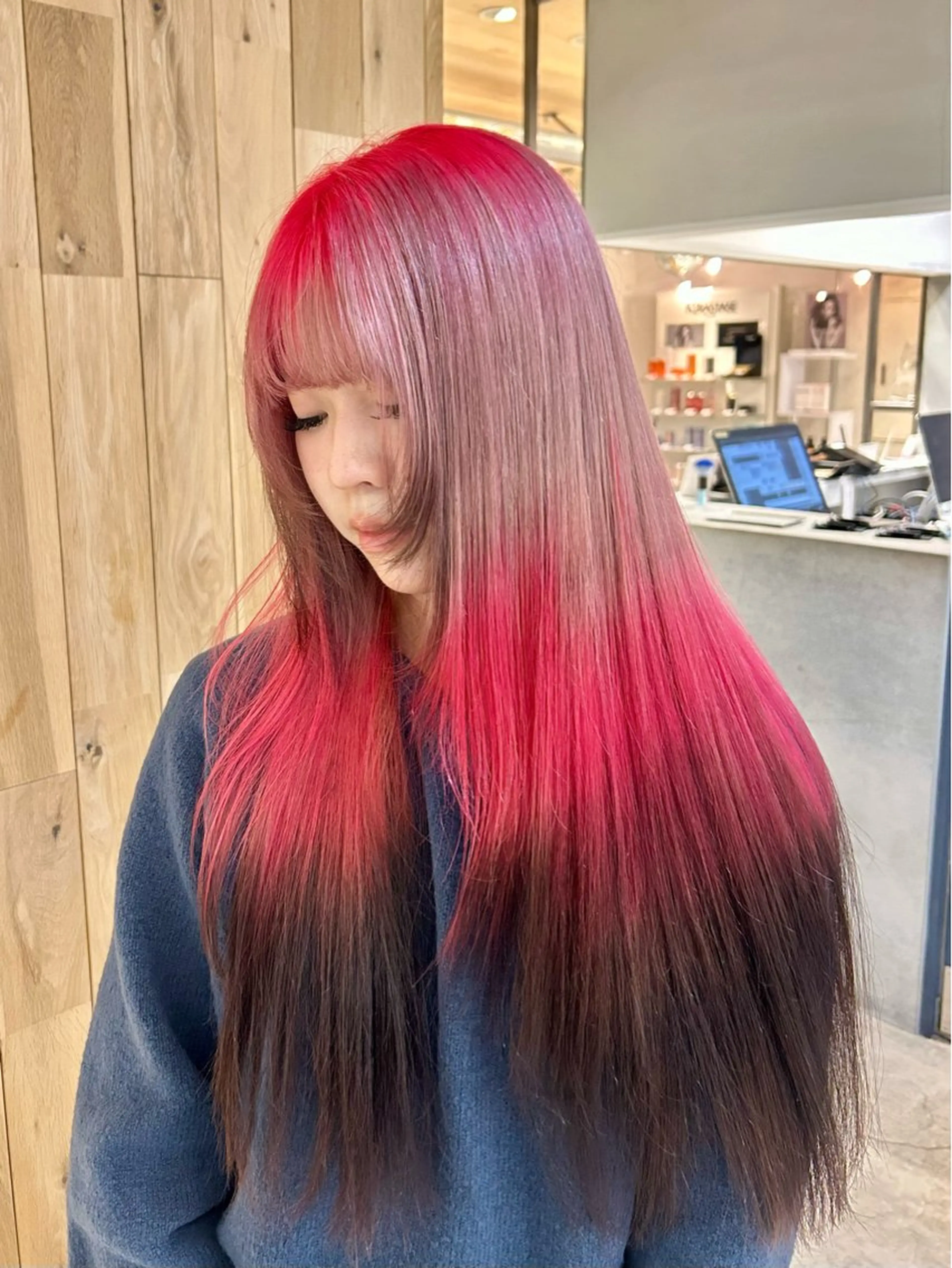 ロング カット ヘアカラー トリートメント ハイトーン/ブリーチ 🧁soraのヘアスタイル