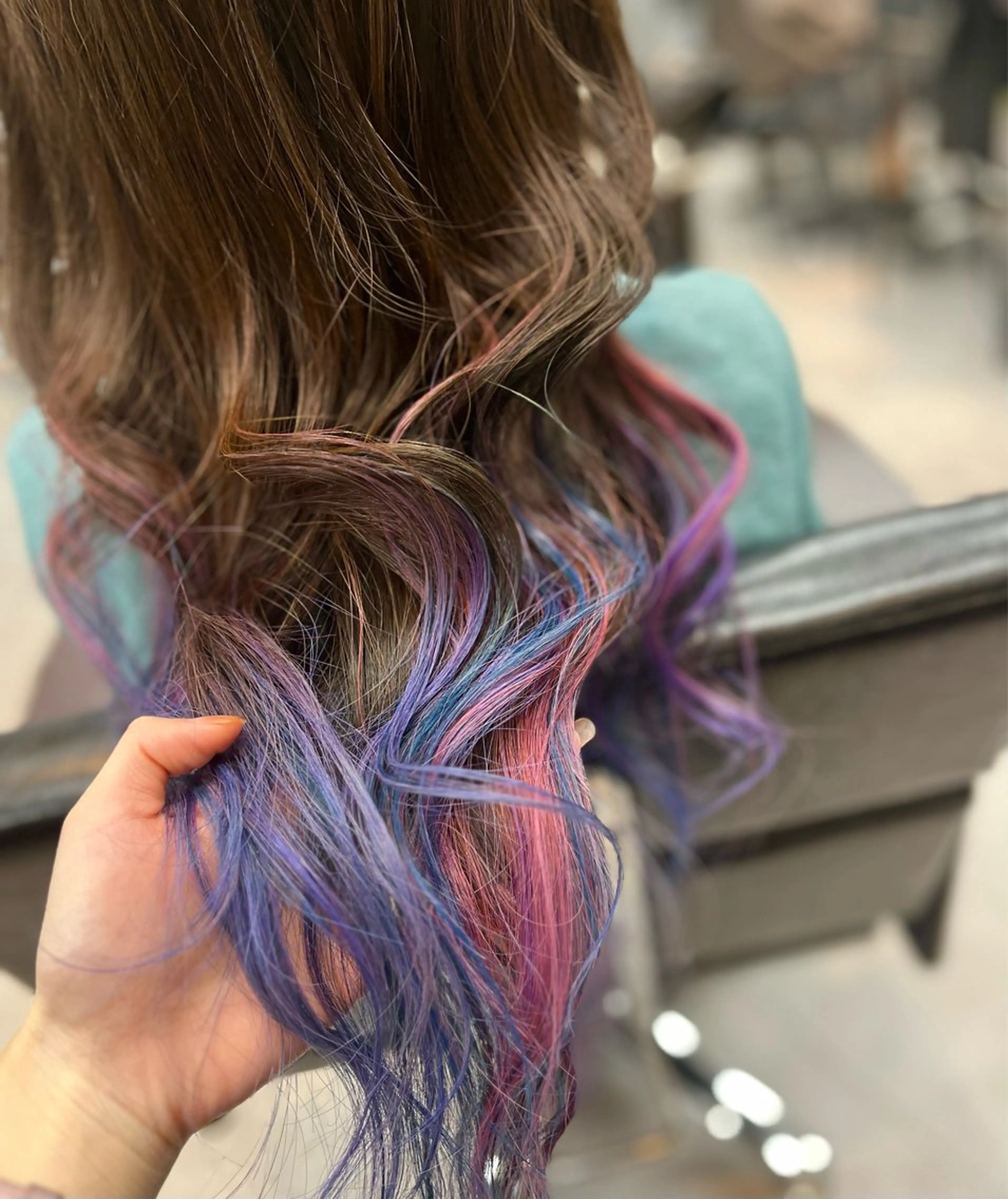 ロング カラー グラデーションカラー ユニコーンカラー カット ヘアカラー 🎀♥️推しカラー tomoka💜🍭のヘアスタイル