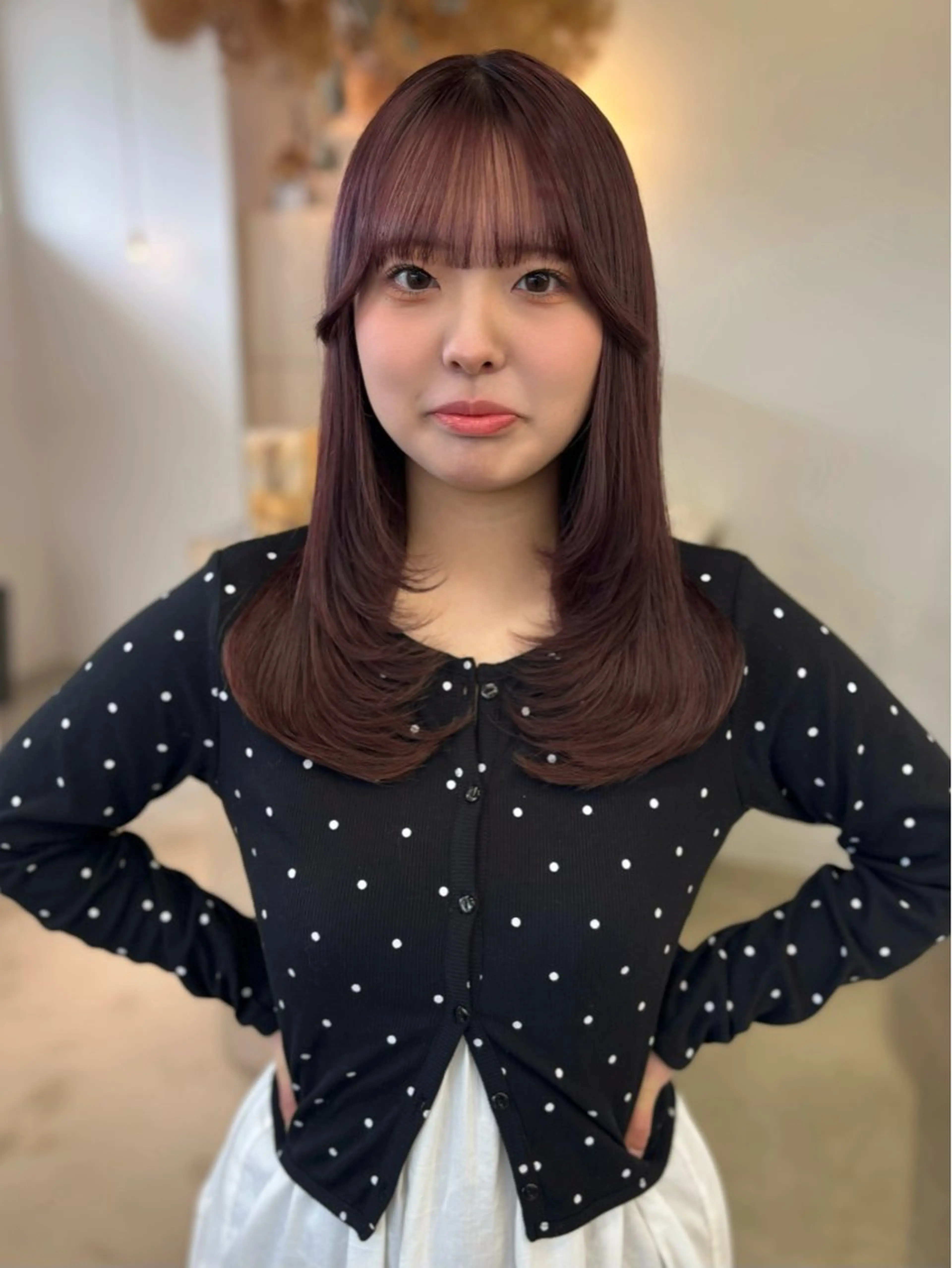 セミロング レイヤーカット vince gio 彩織のヘアスタイル