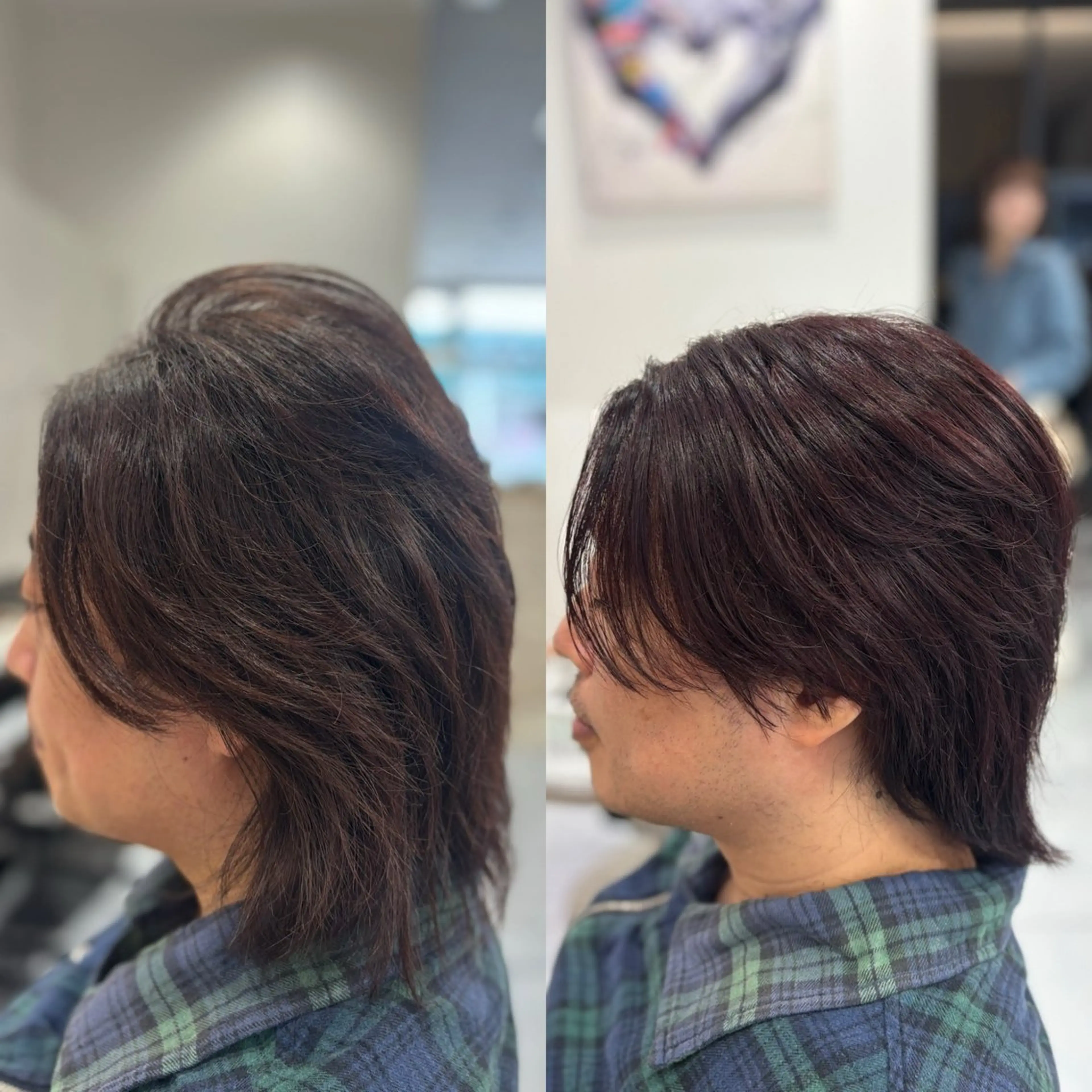 ショート カラー メンズ カット ヘアカラー メンズ特化韓国風 パーマスタイル/りんのヘアスタイル