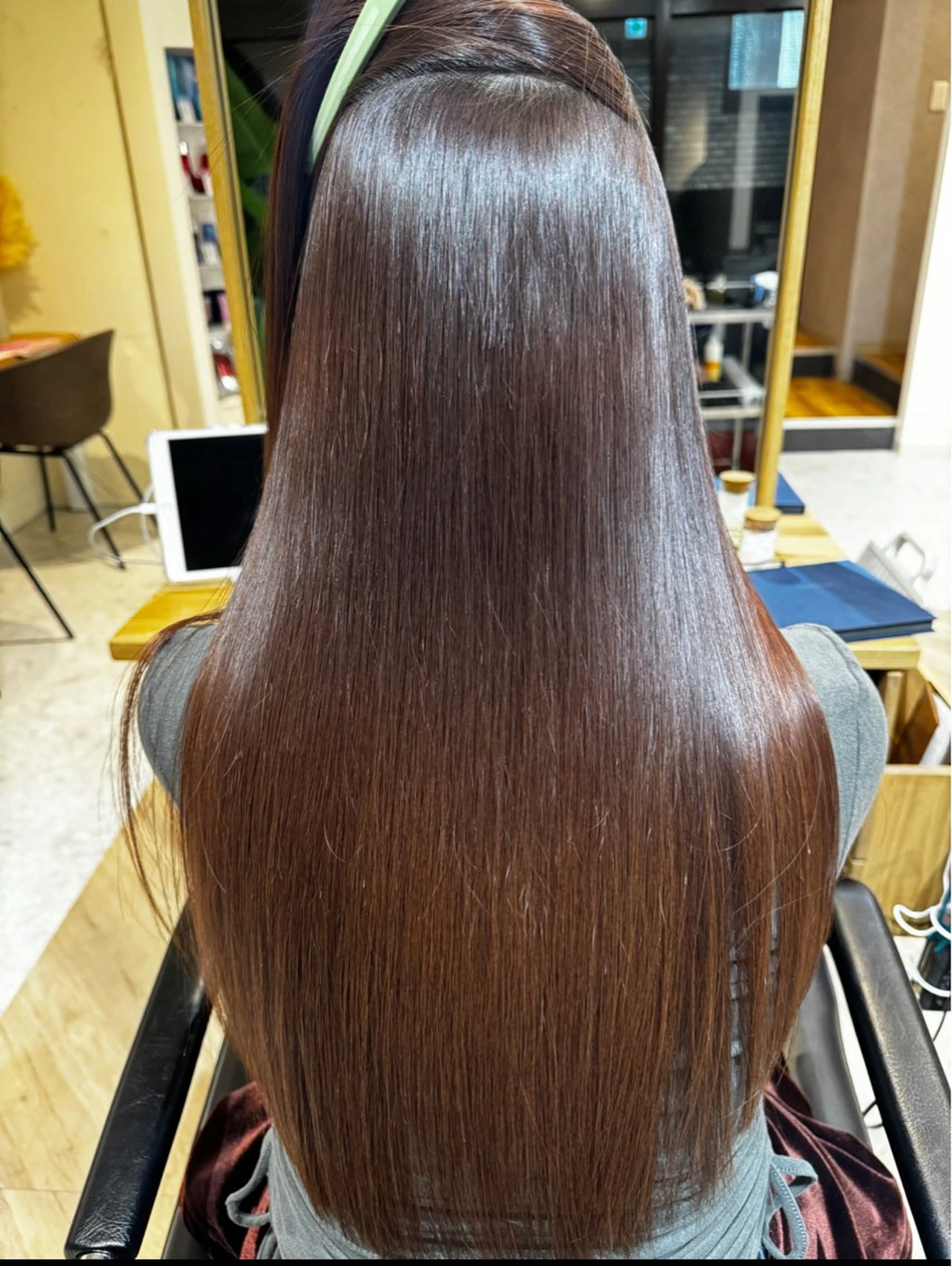 ロング 縮毛矯正 4月オーディション 目前/荒堀 結香のヘアスタイル