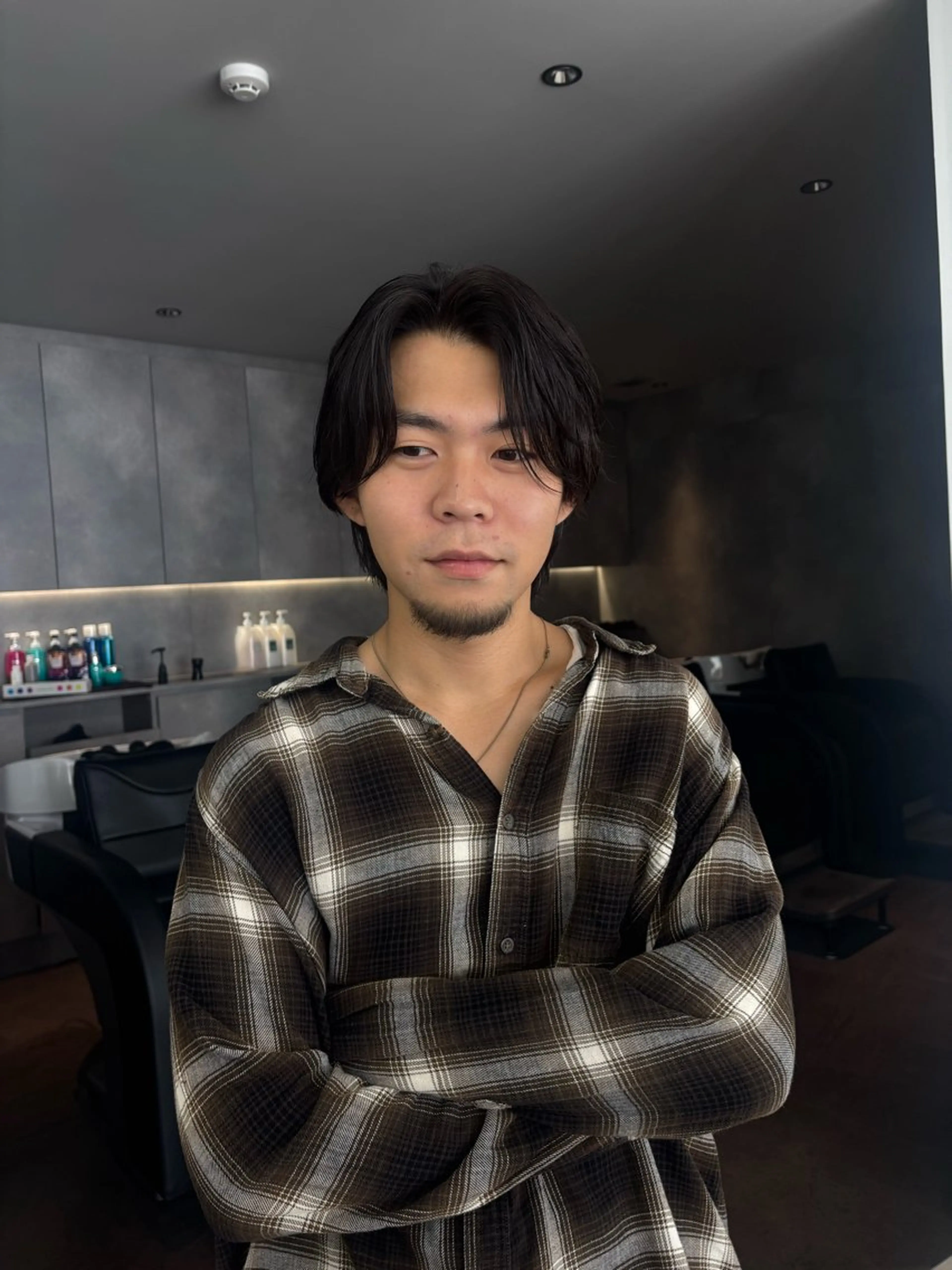 ミディアム パーマ メンズ fifth 庄子愛彩のヘアスタイル