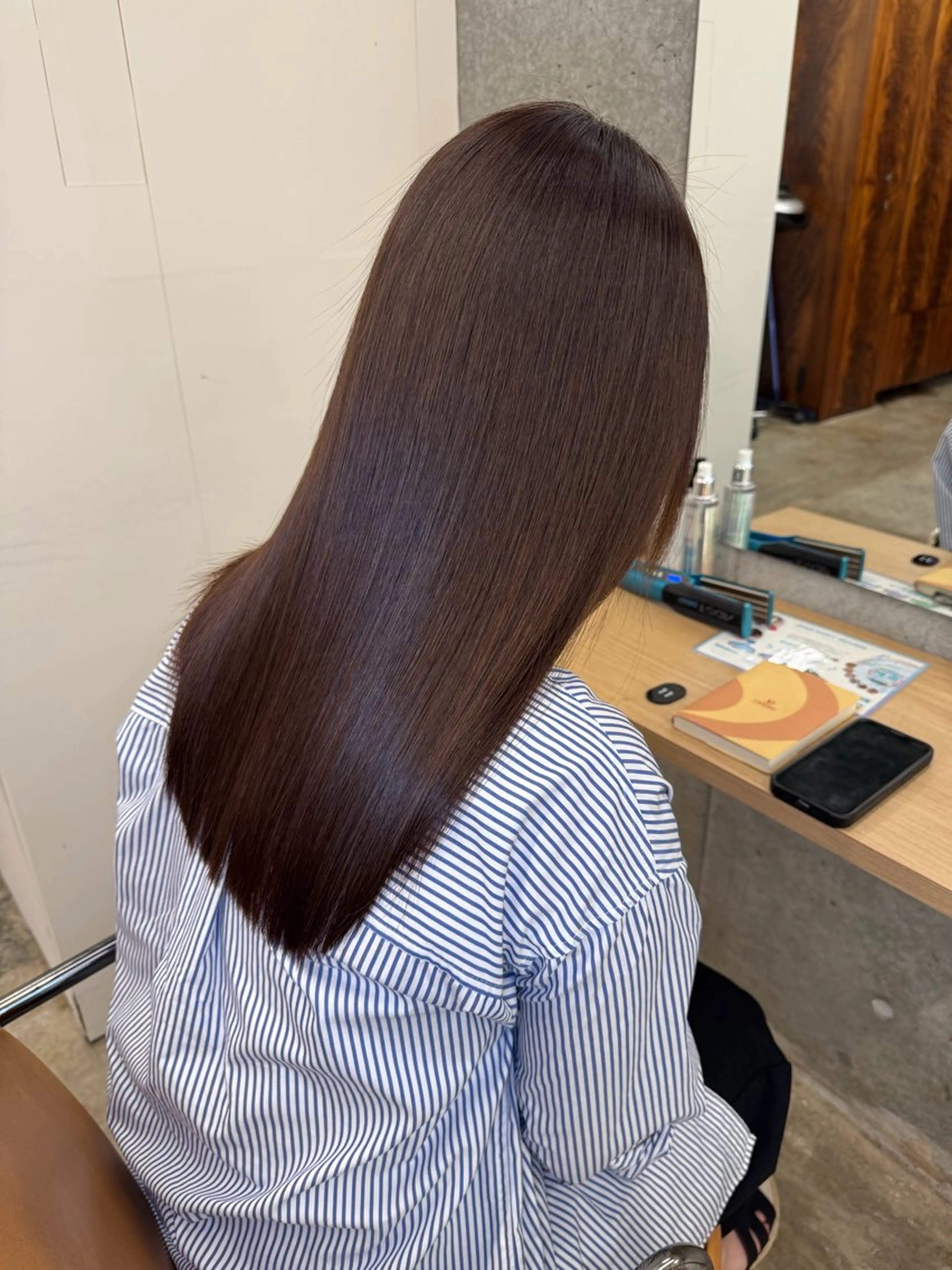 ロング 髪質改善 レイヤーカット 縮毛矯正 トリートメント 縮毛矯正 トリートメント 縮毛矯正×髪質改善× 艶髪カラー　吉原和磨のヘアスタイル