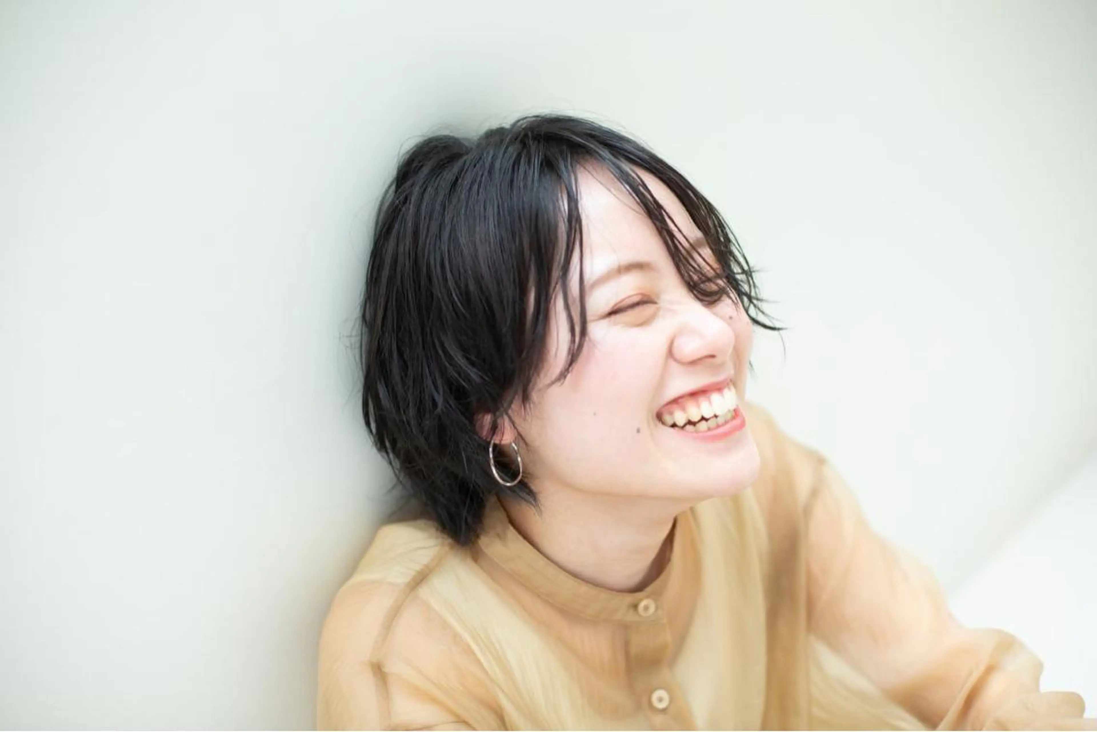 ショート カラー ヘアアレンジ 黒髪 ブルーカラー ブルーブラック ボブ/暖色/透明 感カラー/Sachiのヘアスタイル