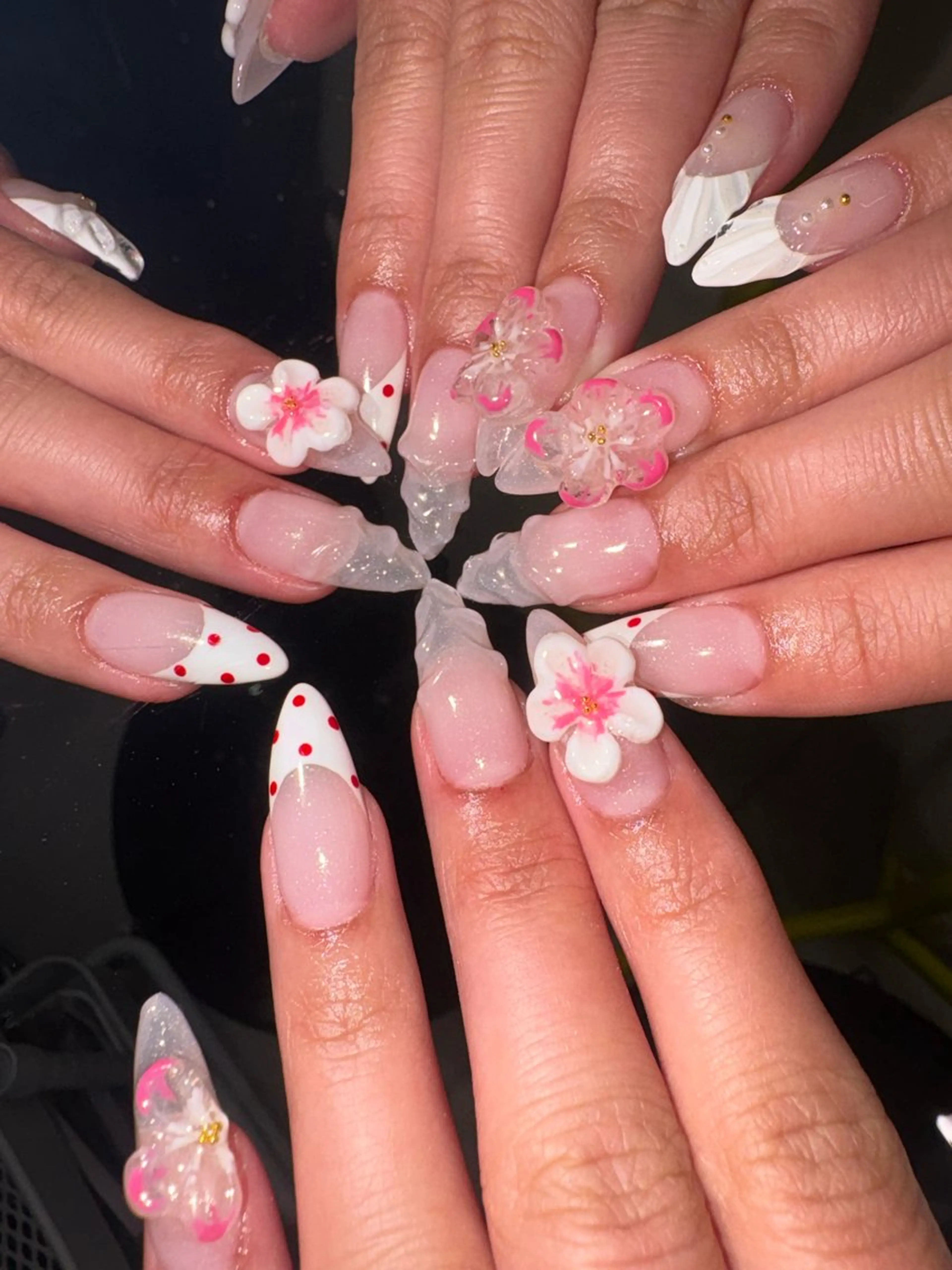 ネイル 持ち込み ハンドネイル 33nail✴️栄 スミレ❇️Gel-xのネイルデザイン