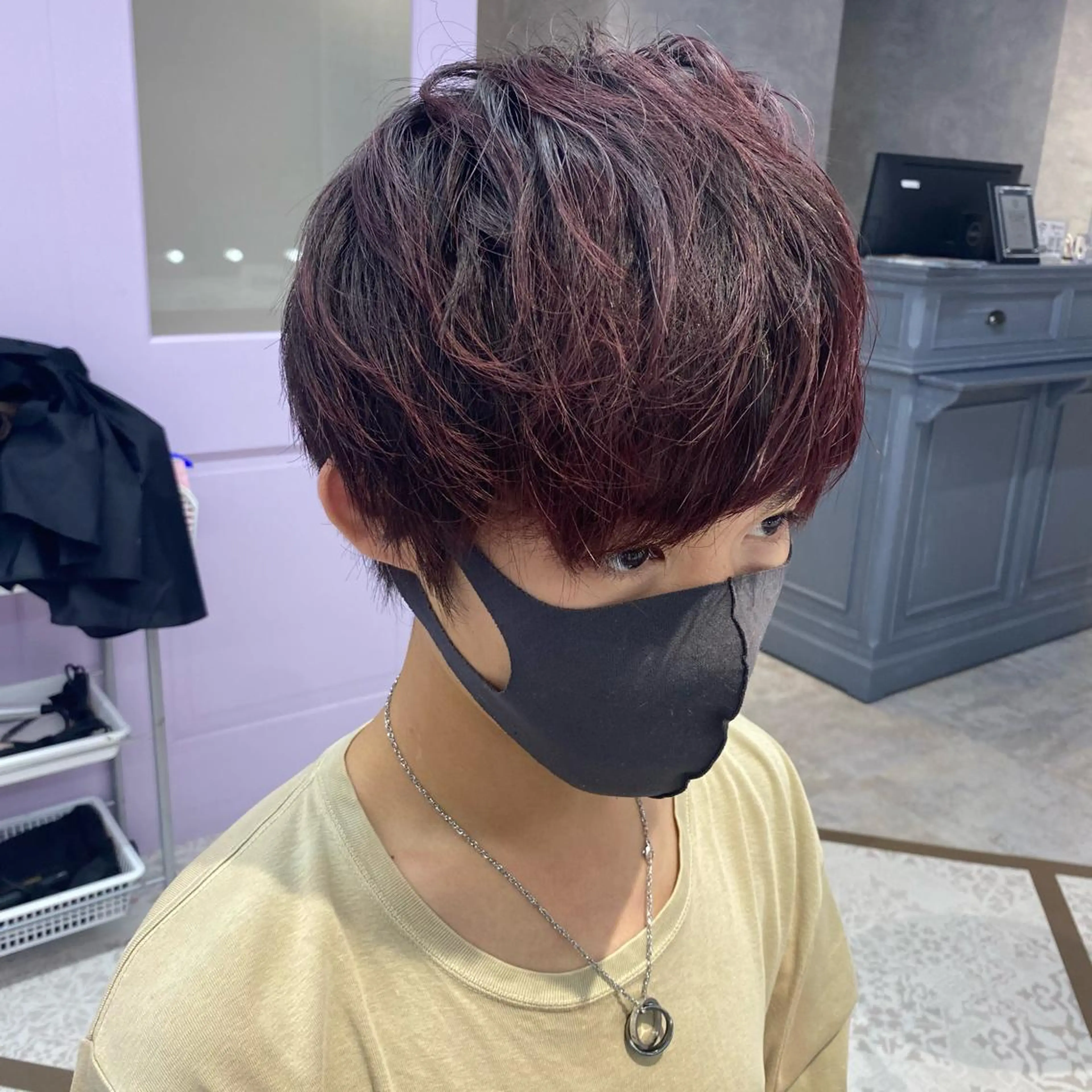カラー ヘアアレンジ メンズ メンズブリーチ メンズハイライト メンズハイトーン ブリーチ ケアブリーチ Cielro/ダブル カラー/西田咲希のヘアスタイル