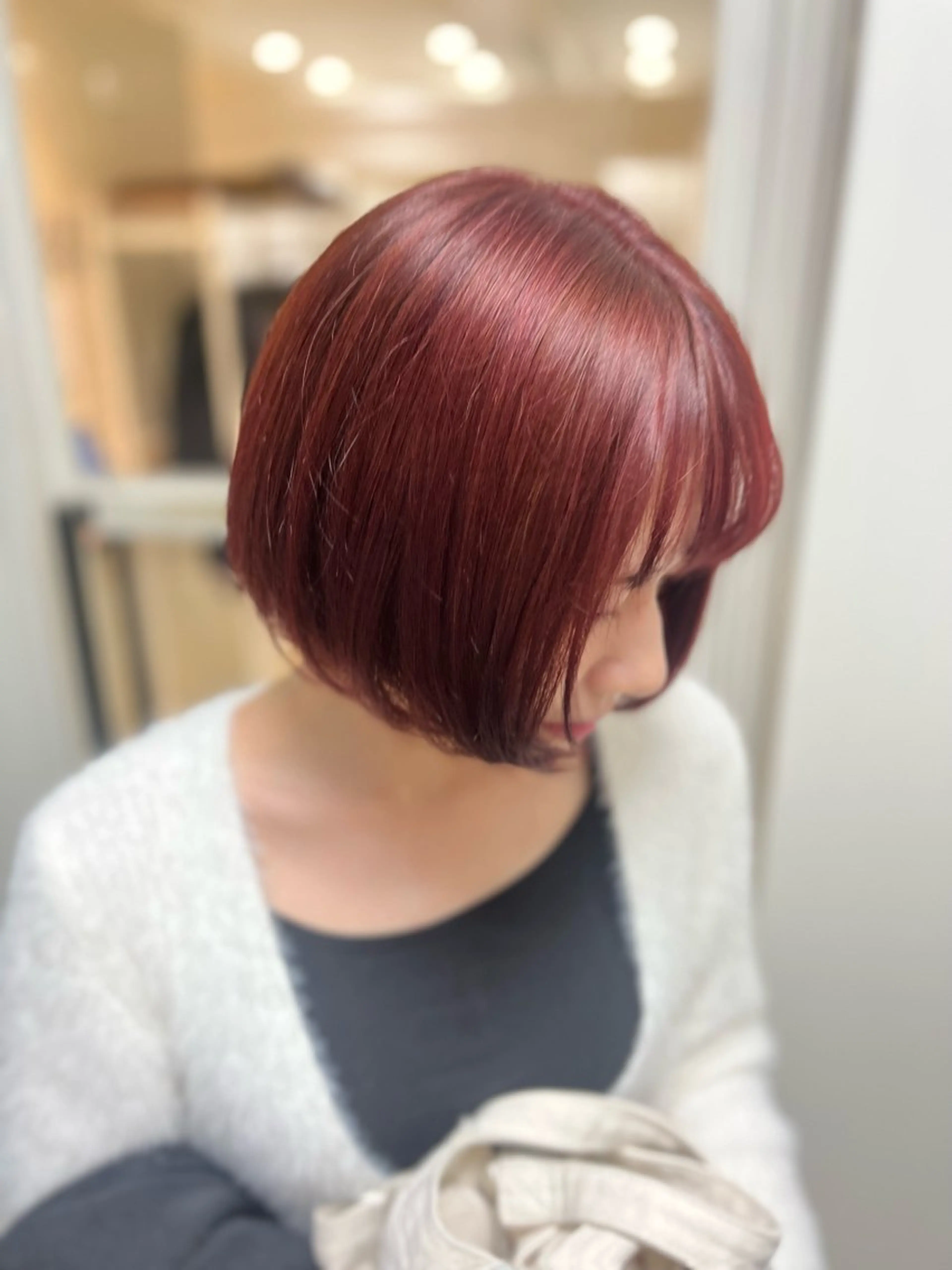 ショート カラー ブリーチ 透明感カラー ブリーチなしカラー 髪質改善 トリートメント 【ただの天才 🎨】のヘアスタイル