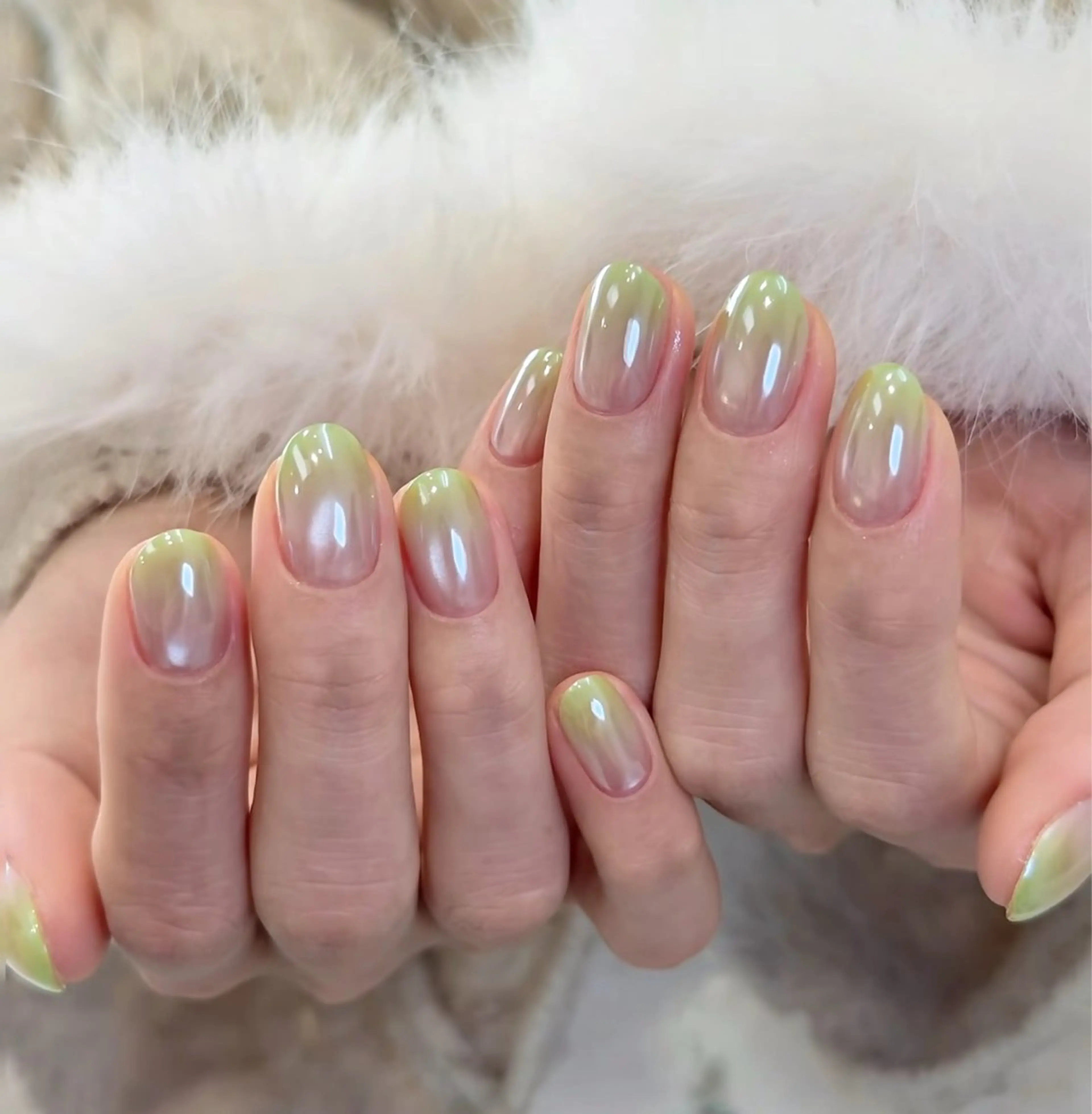 【ハンド】フルーツソーダネイル🍋 グラデーションの写真