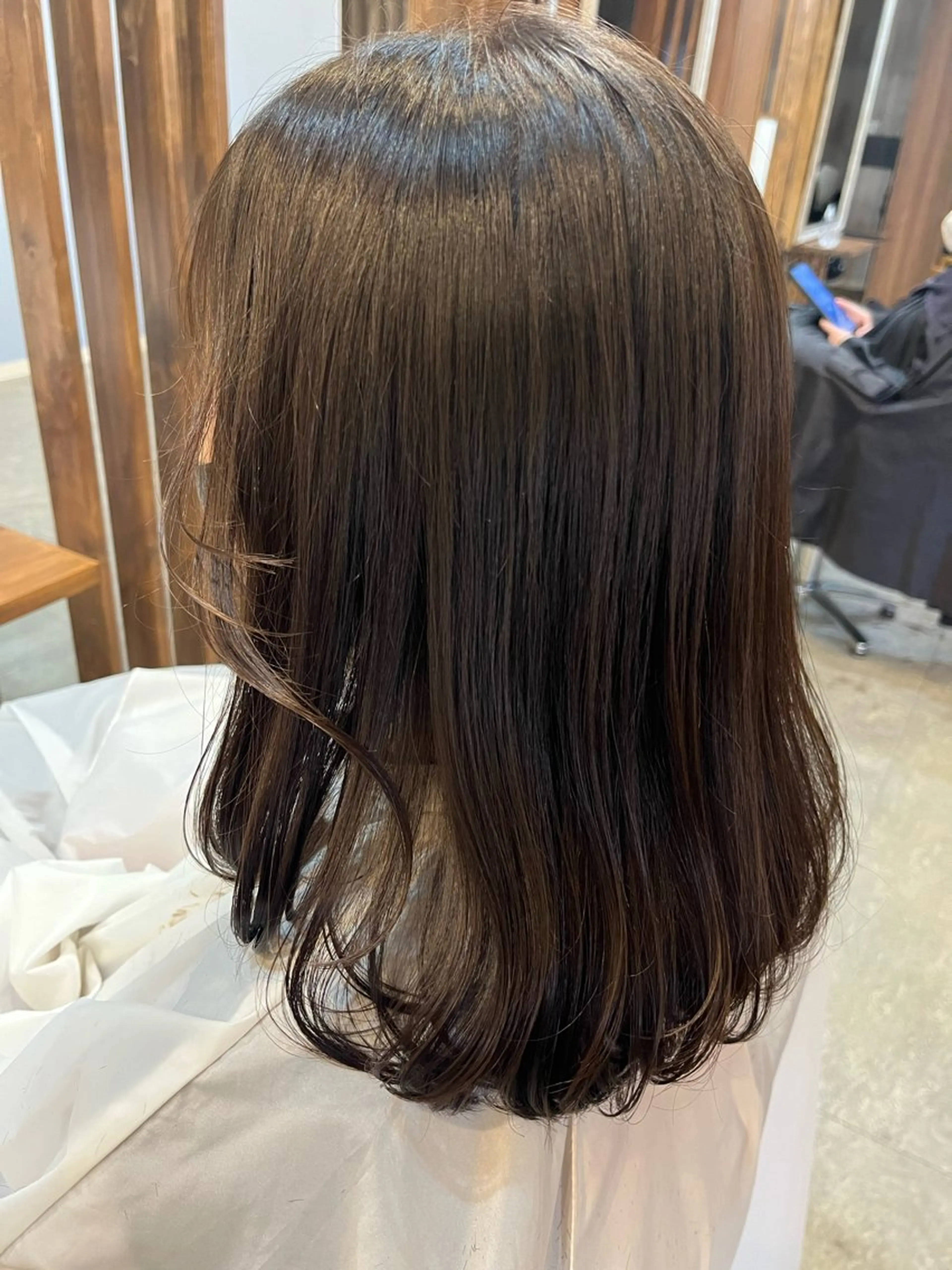 ミディアム カラー 顔まわりレイヤー 顔周りカット レイヤーカット くすみカラー/ボブ ♡ madocaのヘアスタイル