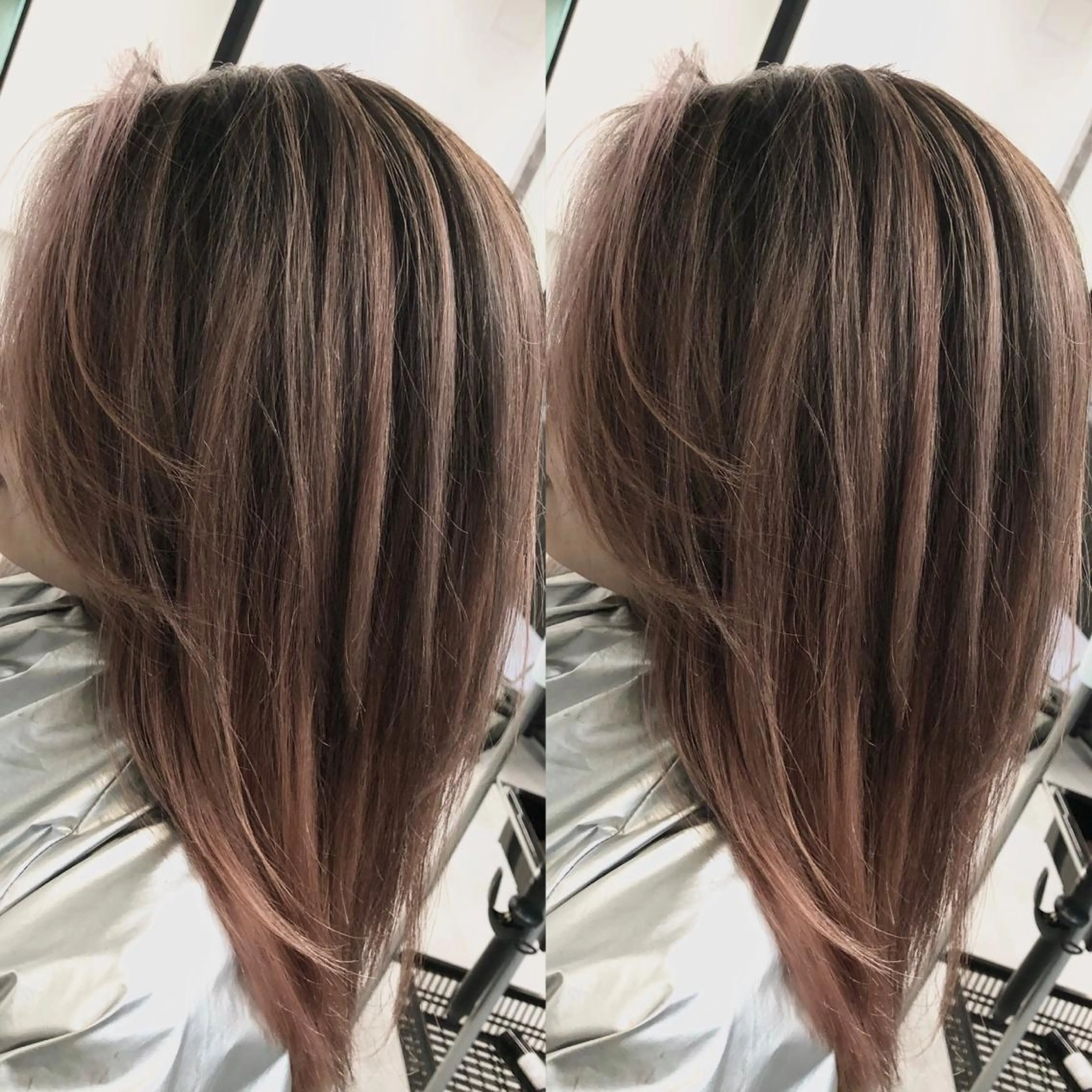 セミロング カラー ヘアアレンジ ショートボブ シールエクステ バレイヤージュ デザインカラー ハイライトカラー アンドウ ユウ/ レイヤーカット/韓国のヘアスタイル