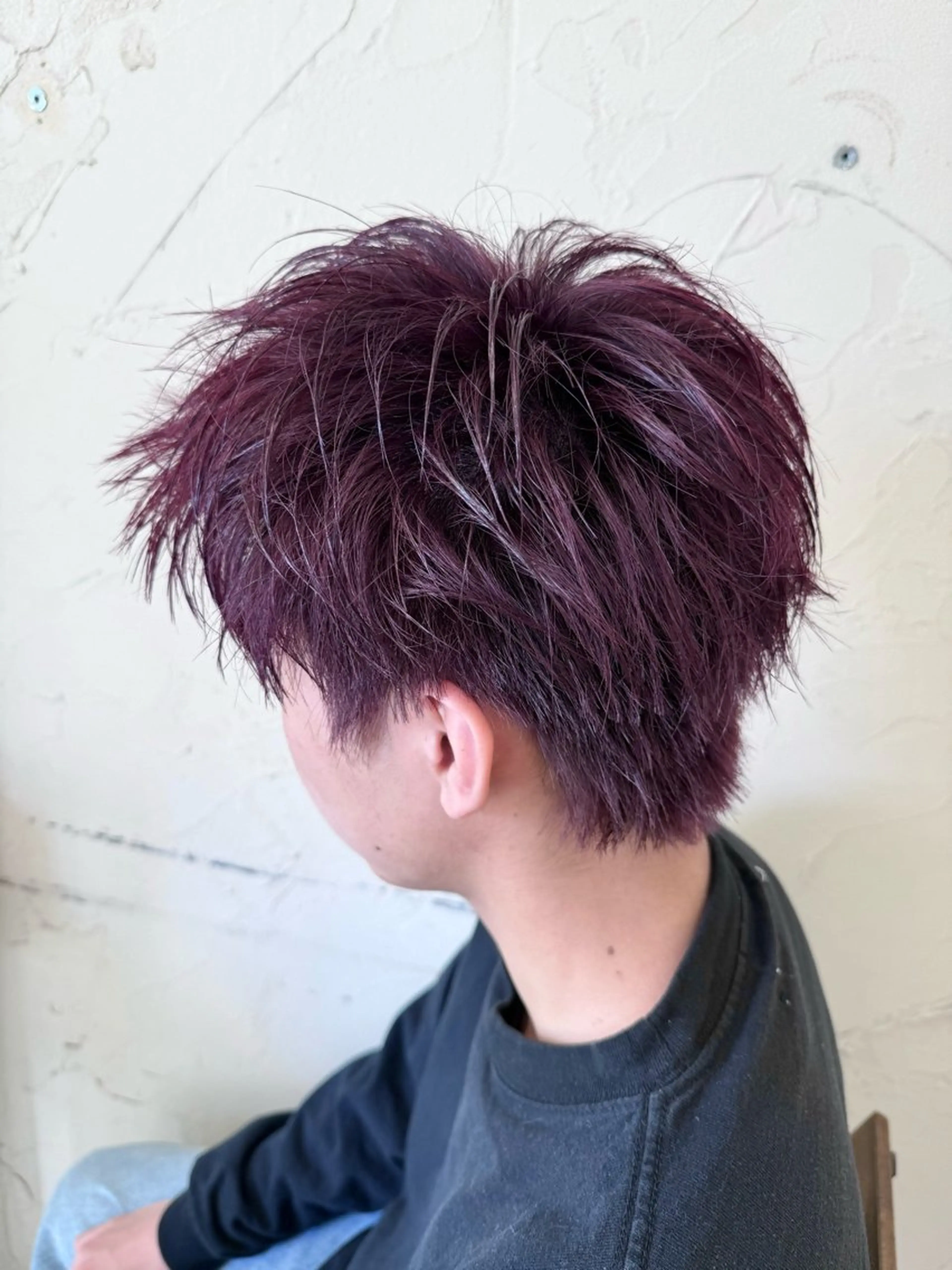 ショート カラー メンズ スパイキーショート レッドカラー ショートヘア カット ヘアカラー メンズ特化/パーマ指 名No.1/百瀬太郎のヘアスタイル