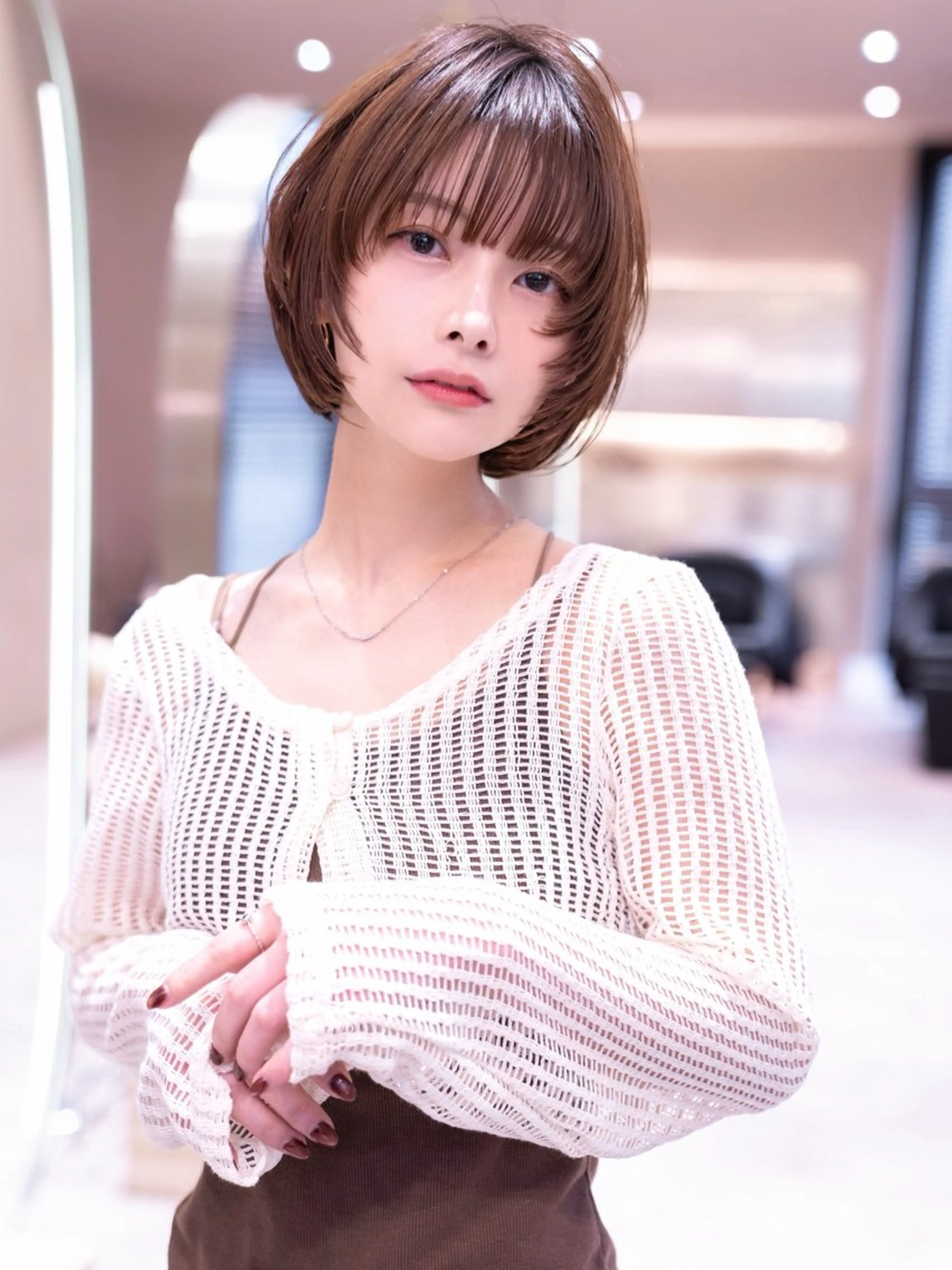 ショート ショートボブ ボブレイヤー ショートレイヤー ボブ レイヤーカット カット ヘアカラー トリートメント レイヤー似合わせ 透明感カラーりきやのヘアスタイル