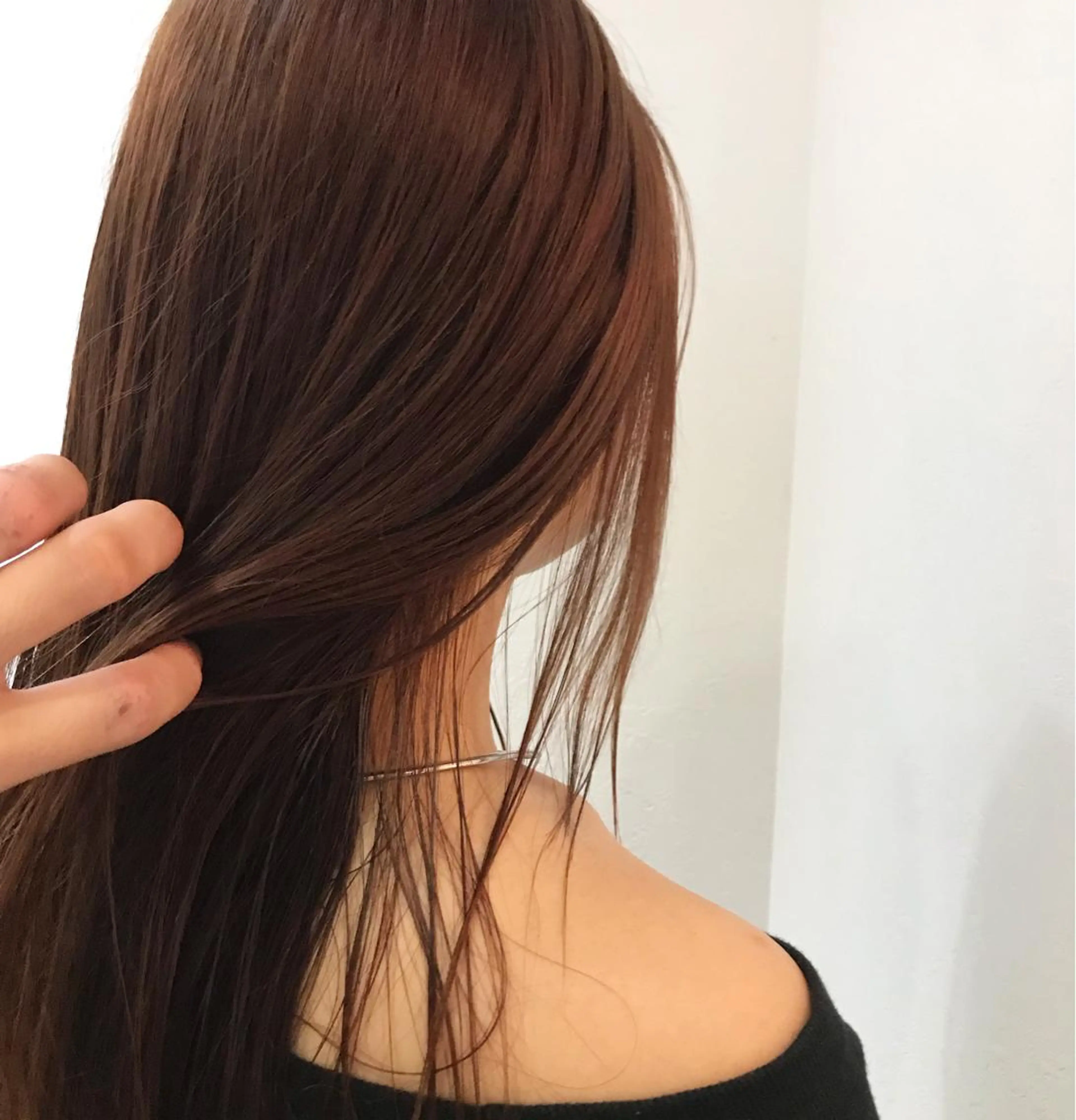 ロング カット ヘアカラー トリートメント 森貴裕/ベージュ/ パーマ/オリーブのヘアスタイル