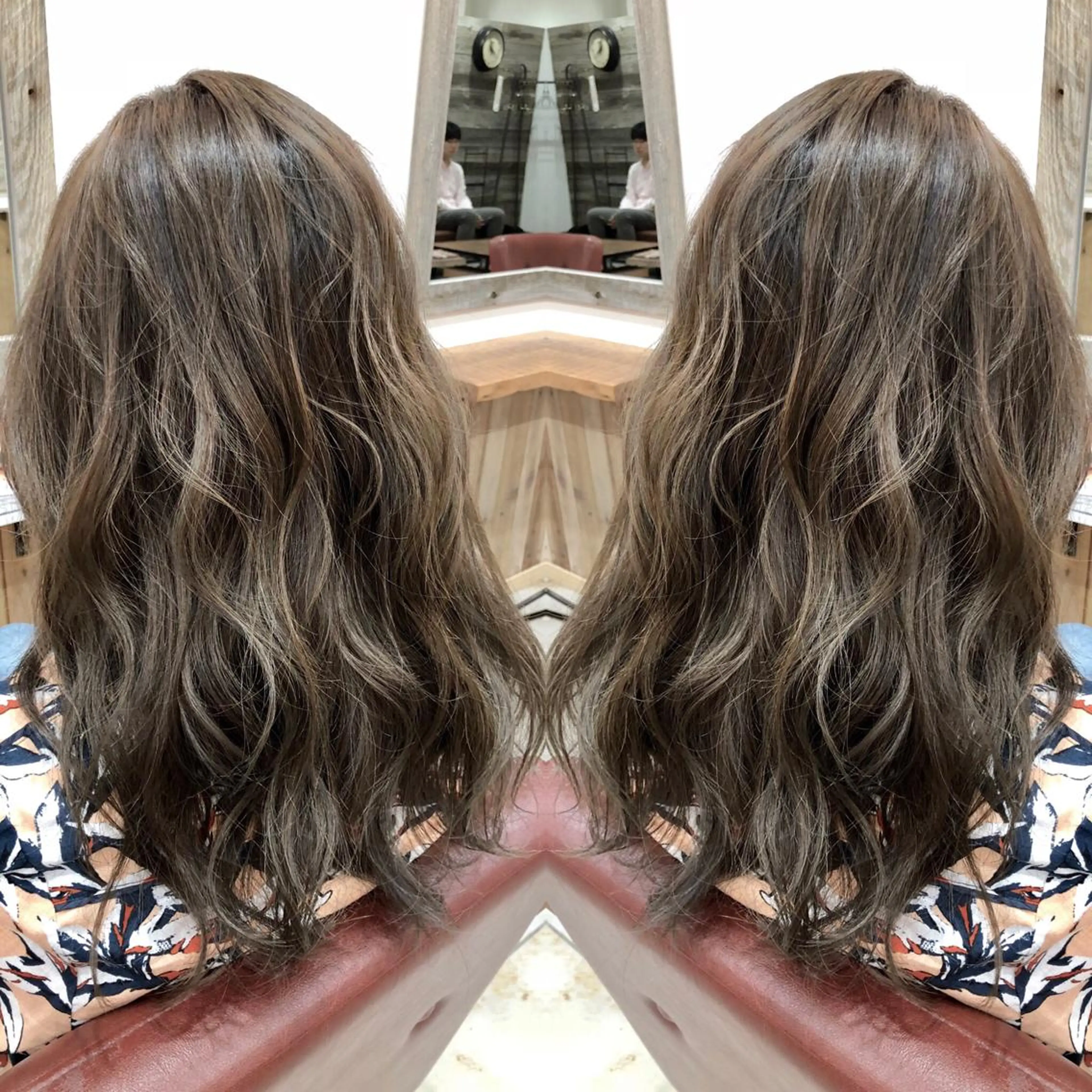 セミロング カラー M IIのヘアスタイル