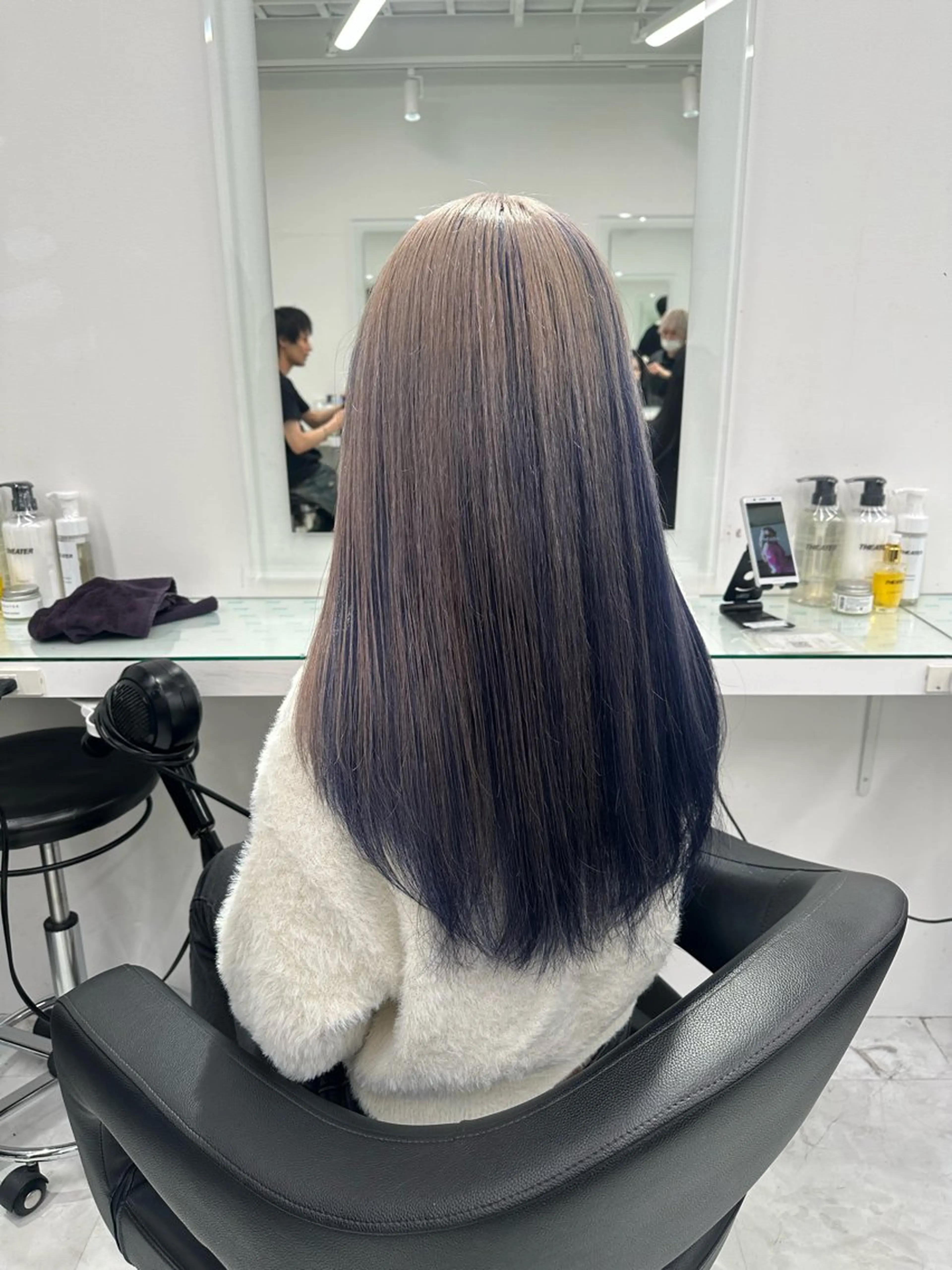 セミロング カラー ヘアカラー トリートメント ヘッドスパ ヘアセット ❄最強かわいいカラー ❄️MINA❄️のヘアスタイル