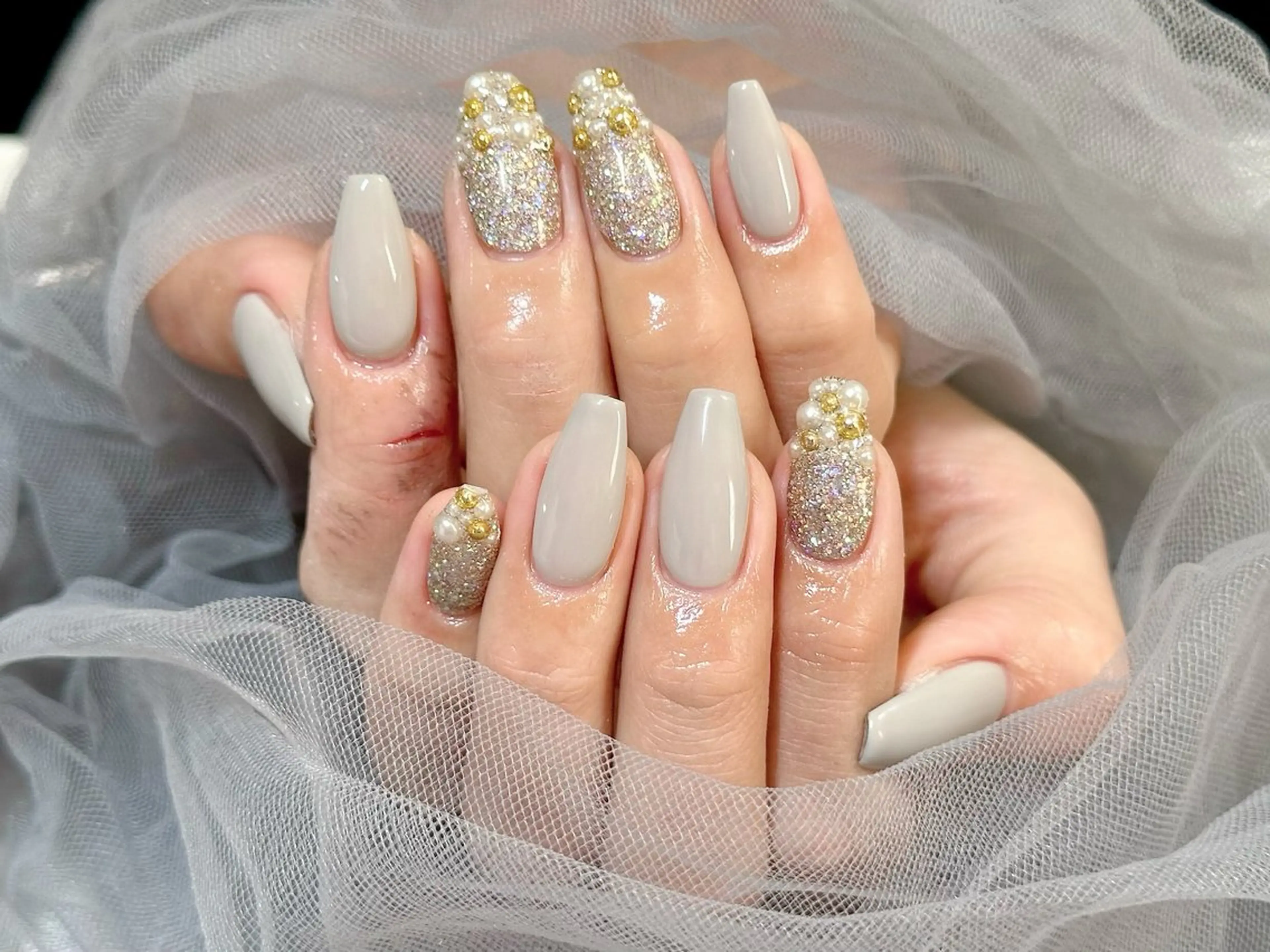 ネイル ラメ(グリッター) ハンドネイル Nail Salon KURELLYのネイルデザイン