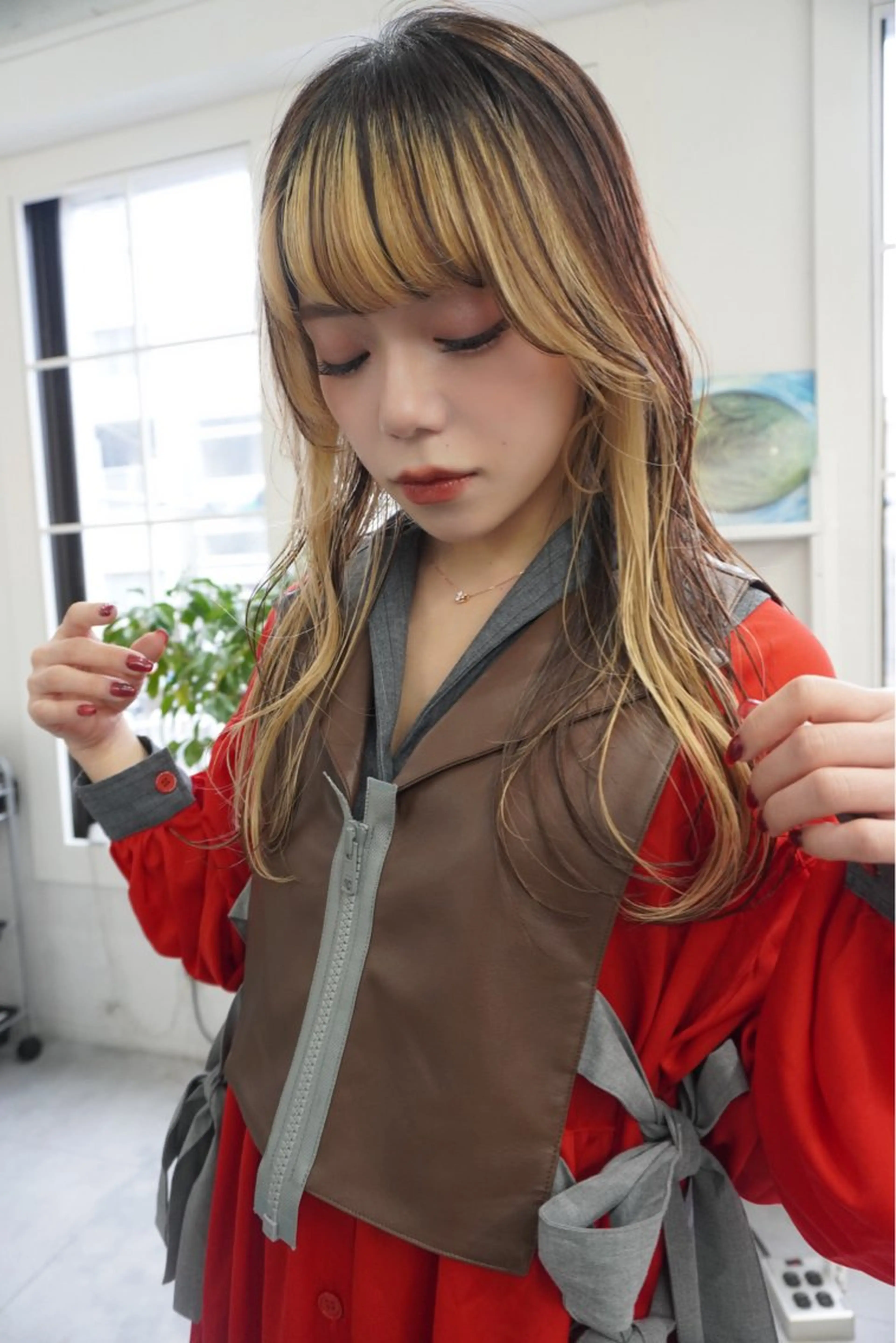 セミロング カラー デザインカラー カット ヘアカラー トリートメント レイヤー／似合わせ TAKUYAのヘアスタイル