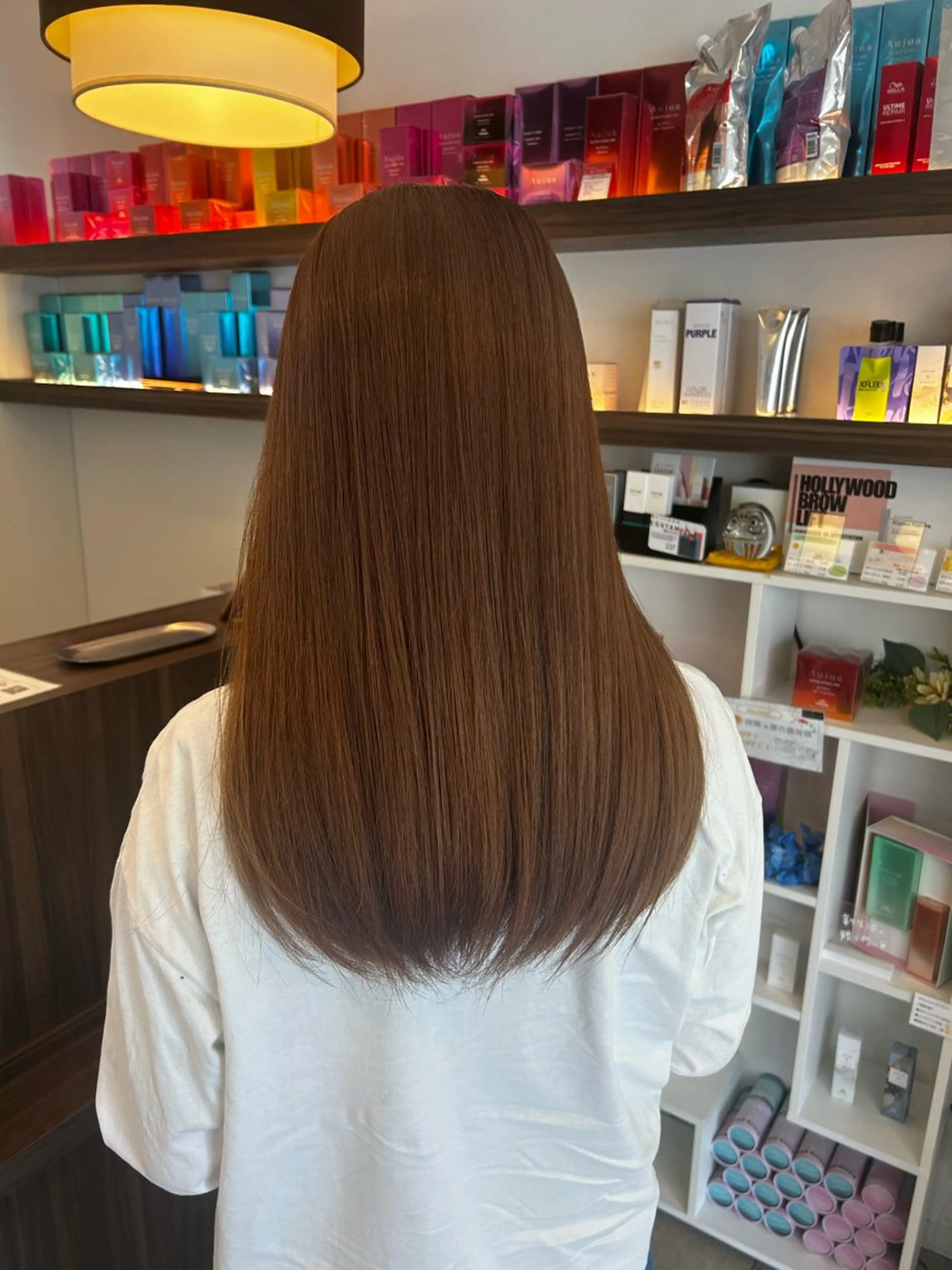 ロング カラー 上田 愛來のヘアスタイル