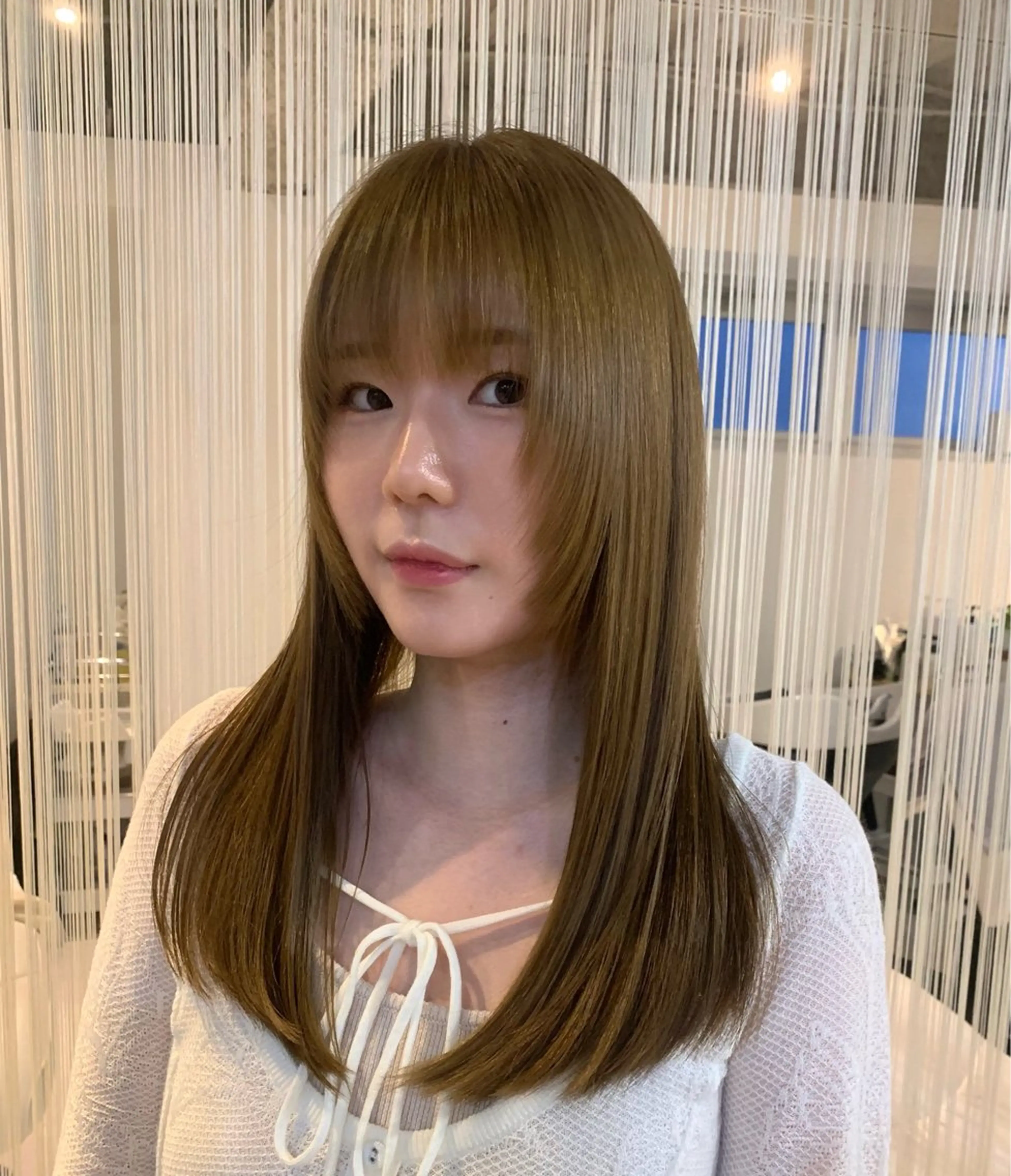 セミロング 顔まわりレイヤー 顔周りカット 姫カット レイヤーカット カット ヘアカラー ヘッドスパ CHIE艶カラー＆ 癒しヘッドスパ🌿のヘアスタイル