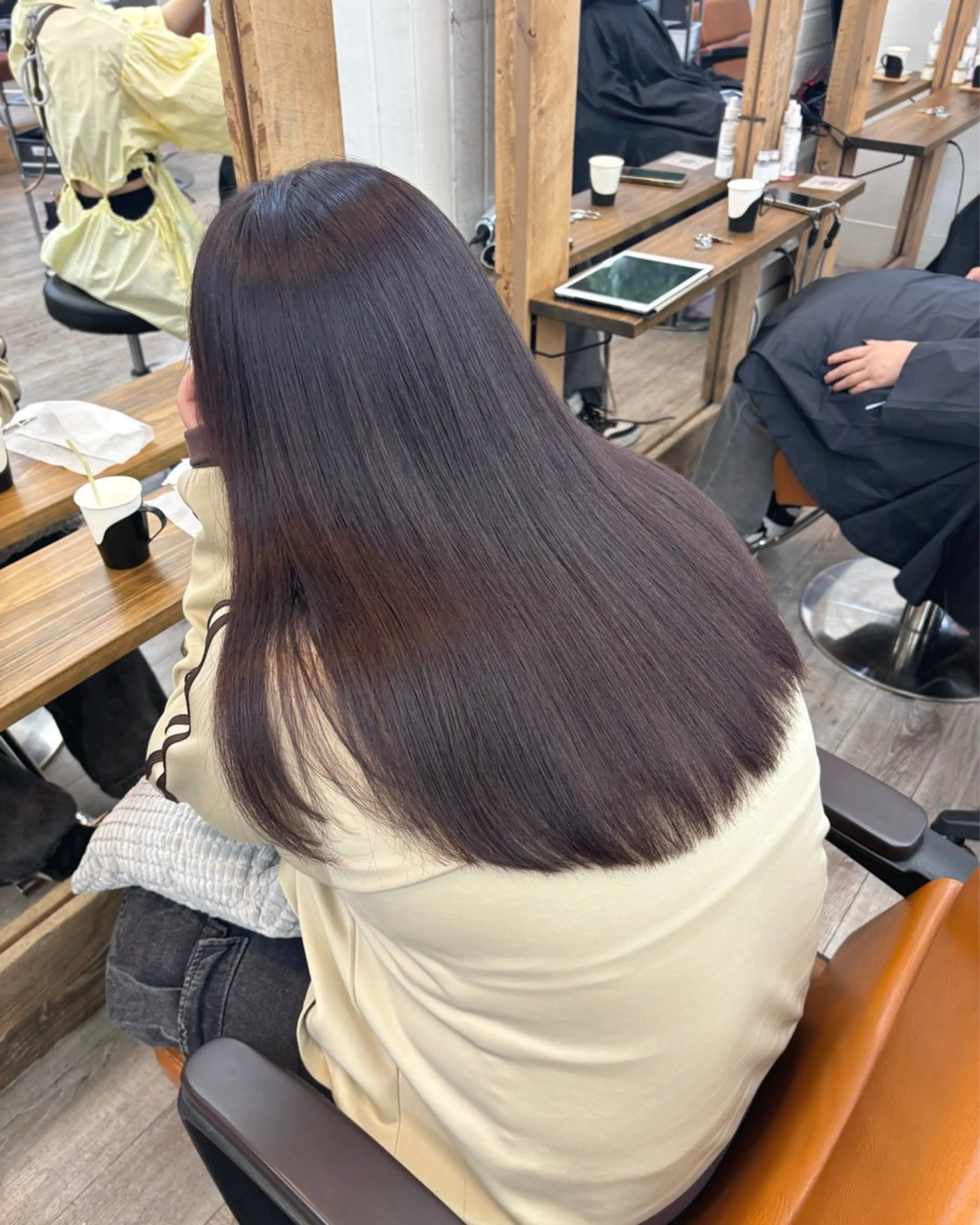 セミロング カラー カット ヘアカラー トリートメント ヘッドスパ 広島/ヘアセット /ベージュ/わかなのヘアスタイル